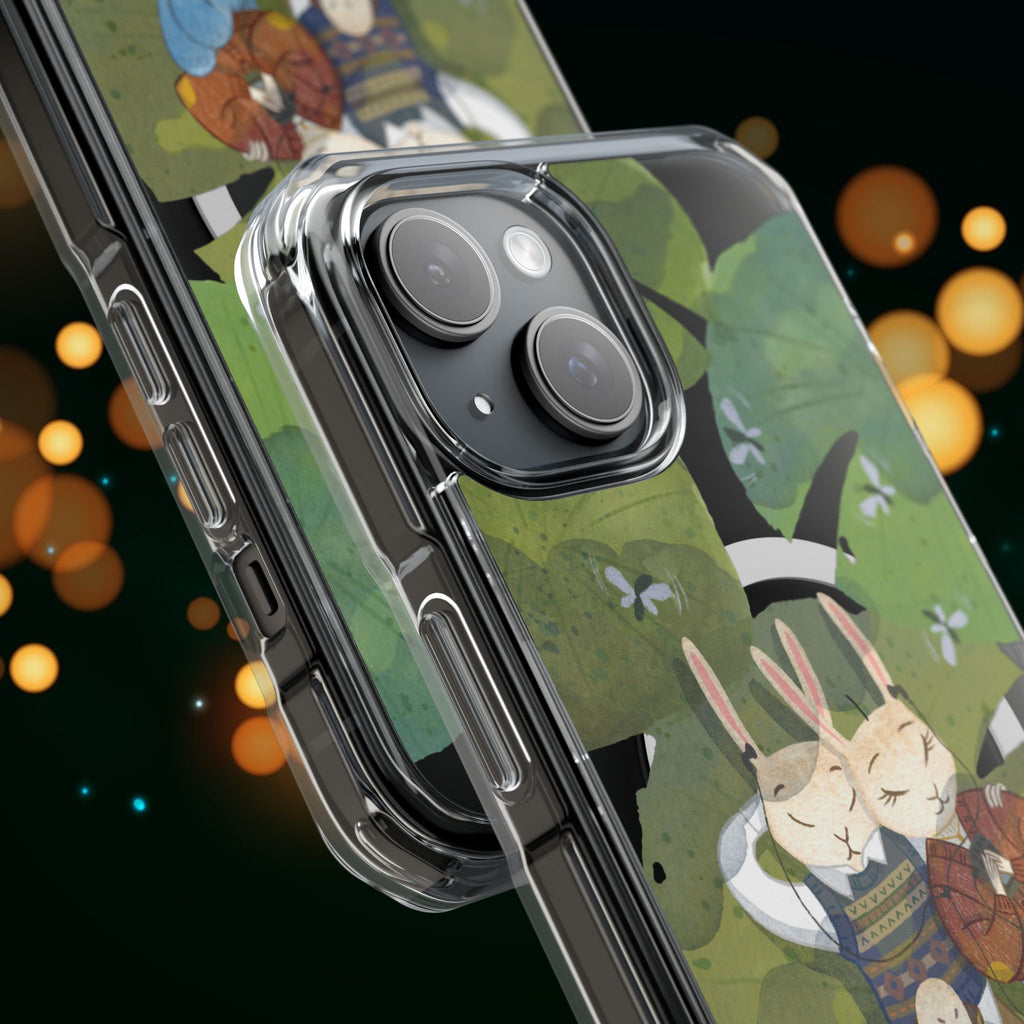 Cute Animal Lovers Phone Case, Magnetic Clear Impact Cases for Nature Enthusiasts, Eco-Friendly Gift, Cute Bunny Design, Unique Phone Cover