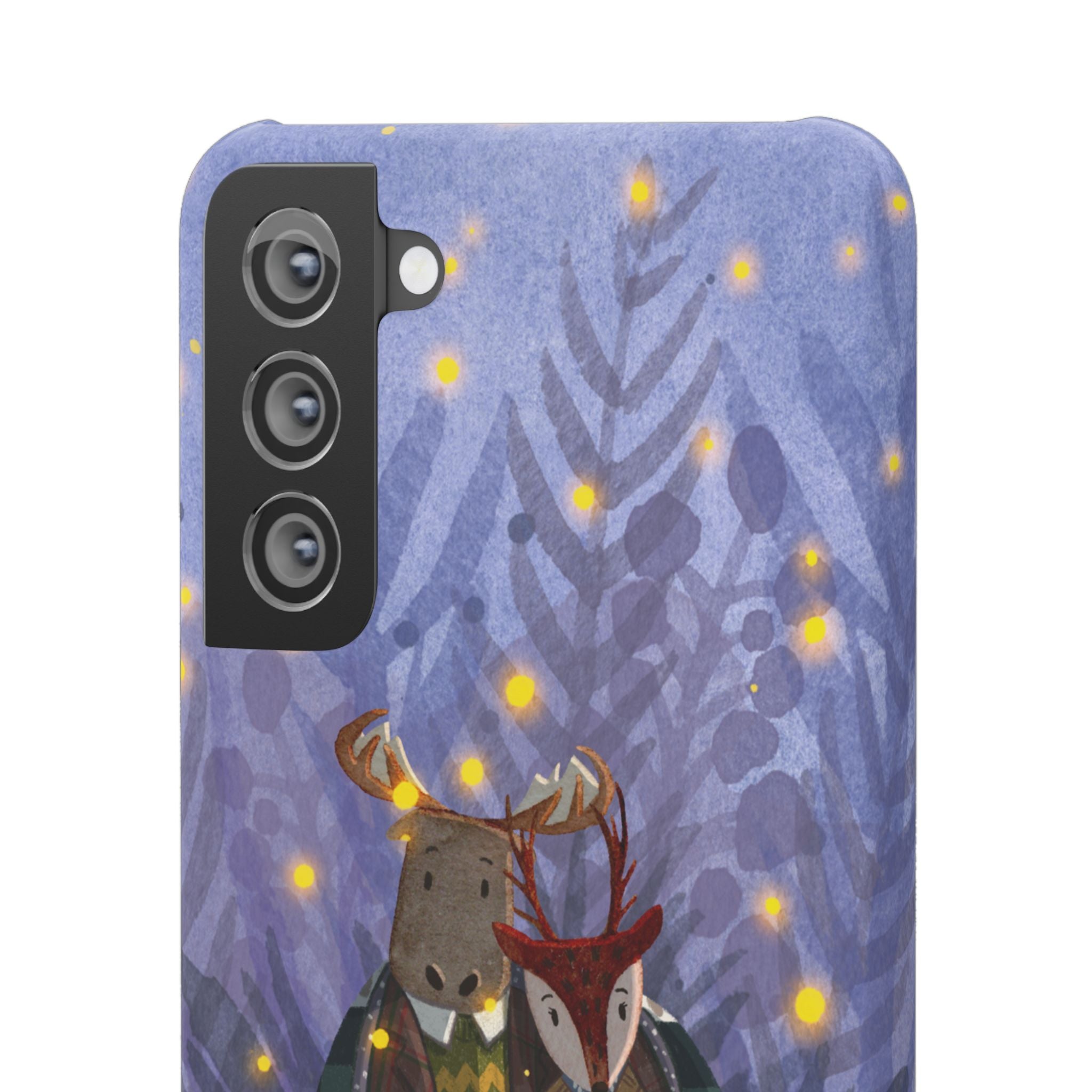 Whimsical Animal Lovers Snap Cases - Cozy Phone Protection, Gift for Nature Lovers, Holiday Decor, Cute Character Design, Animal Couple