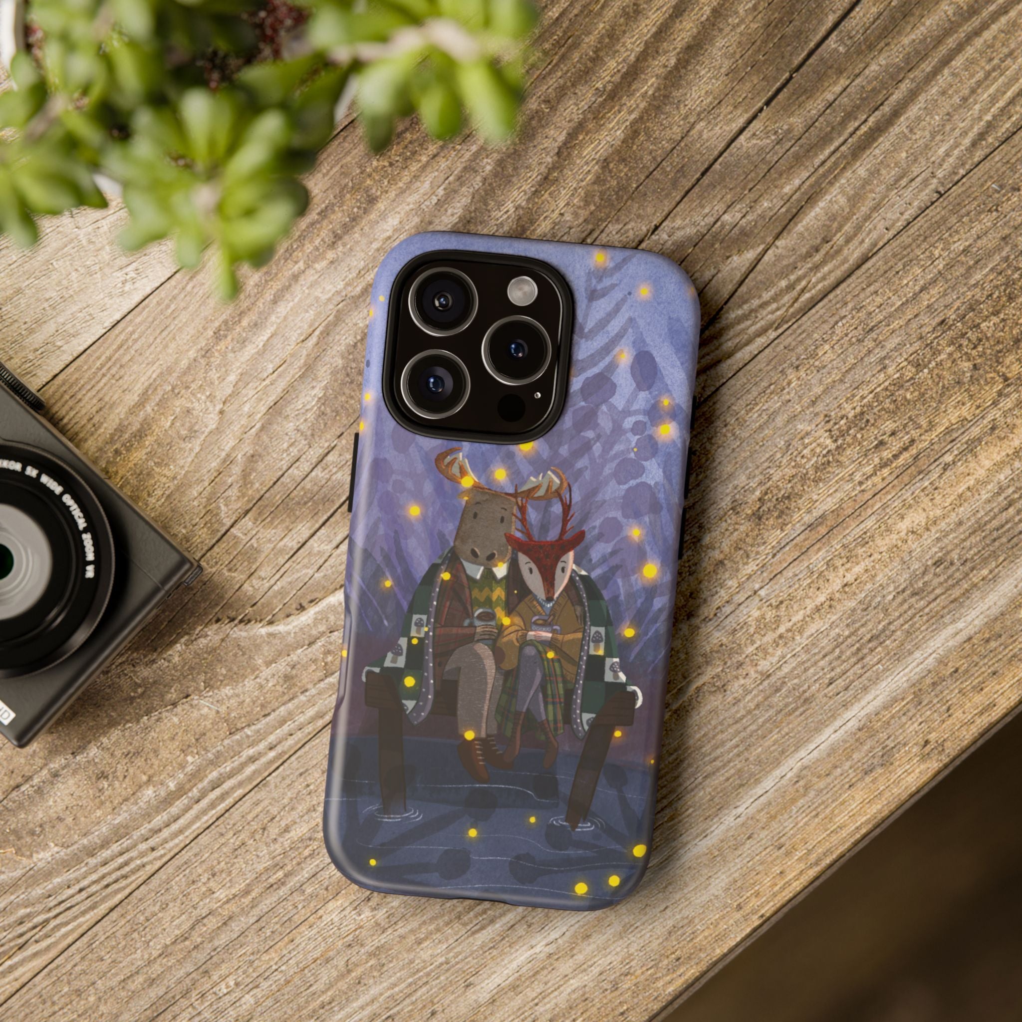Cozy Couple Phone Case, Cute Animal Lovers Gift, Nature Aesthetic, Perfect for Holidays, Personalized Phone Accessories, Gift for Her
