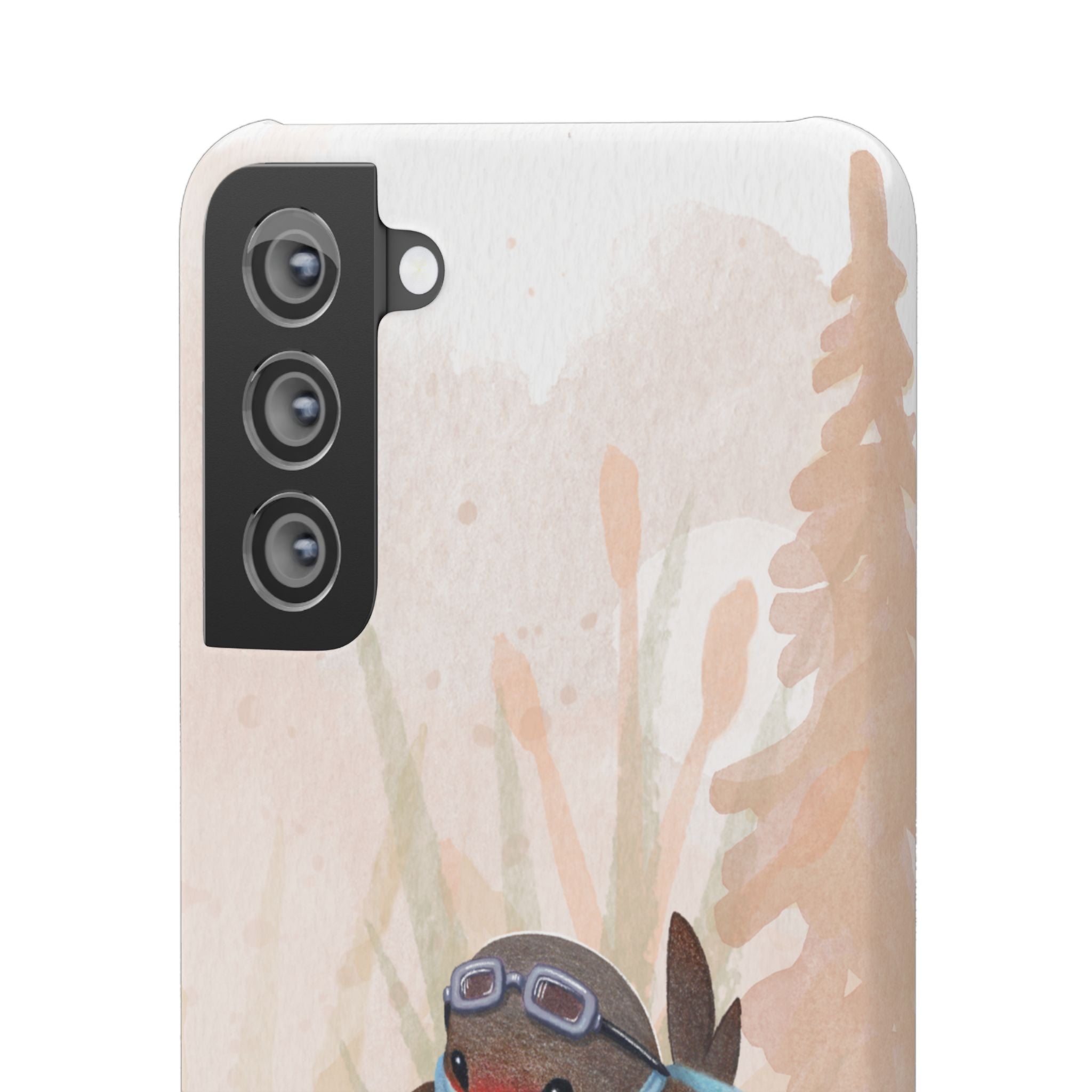 Whimsical Animal Snap Cases, Cute Phone Case, Handmade Bird and Bunny Design, Gift for Animal Lovers, Unique Smartphone Cover