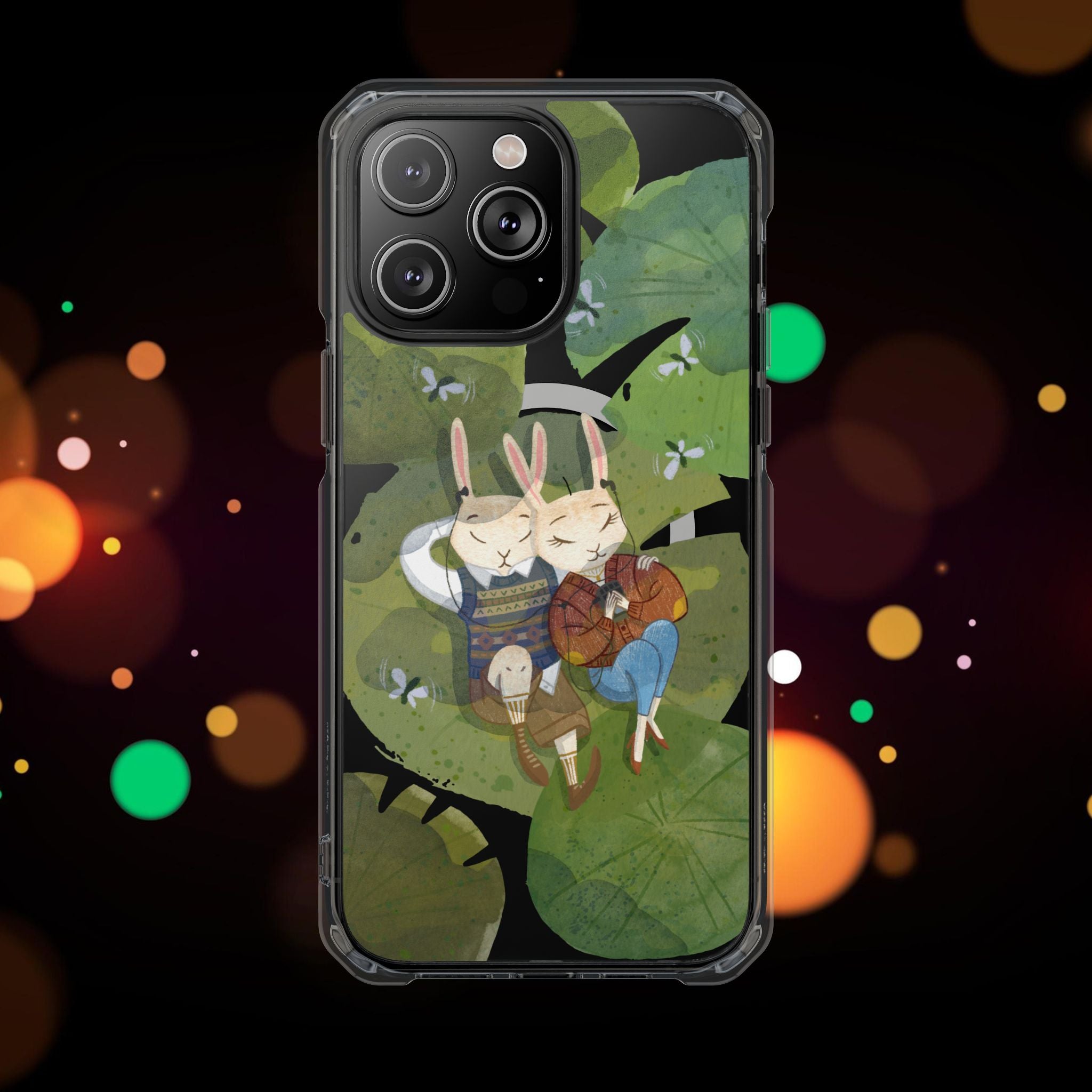 Cute Animal Lovers Phone Case, Magnetic Clear Impact Cases for Nature Enthusiasts, Eco-Friendly Gift, Cute Bunny Design, Unique Phone Cover