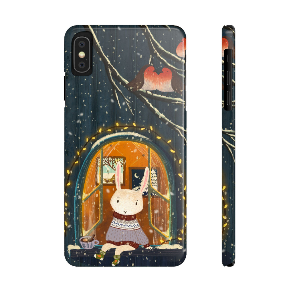 Cozy Animal Phone Case - Whimsical Rabbit Design, Cute Slim Case for Animal Lovers, Perfect Gift for Birthdays, Holidays