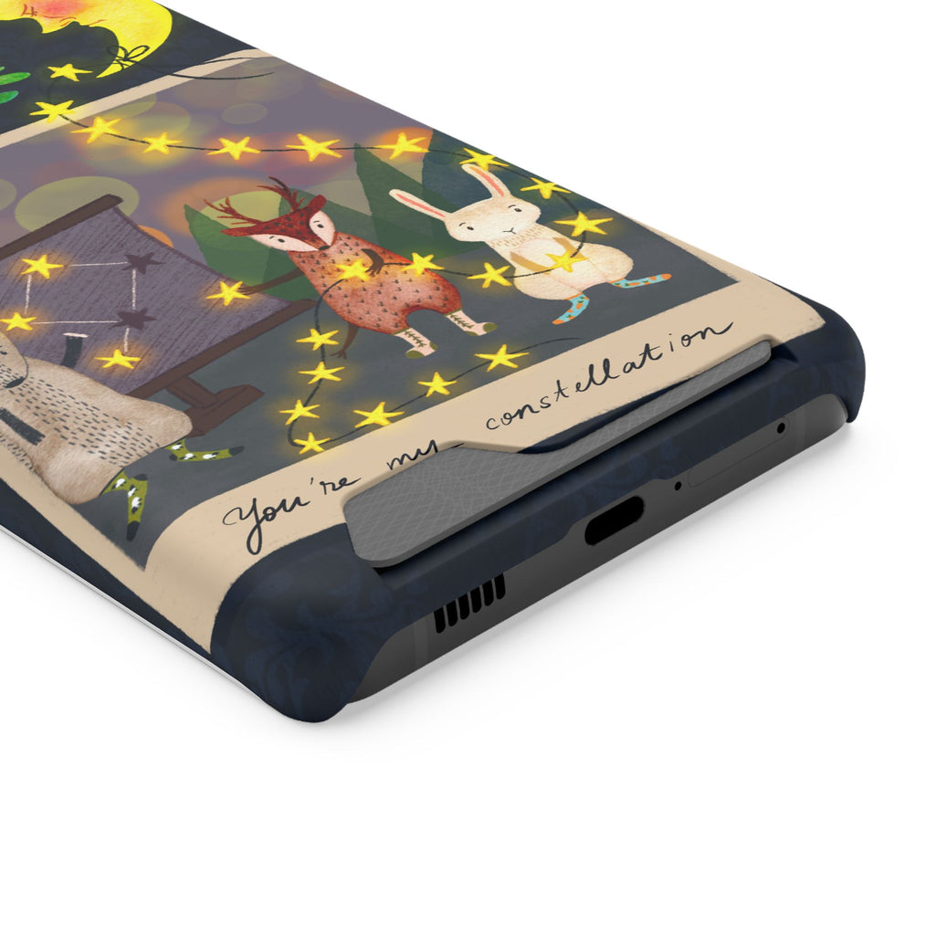 Woodland Astronomy Class Phone Case - Whimsical Forest Animals Learning Constellations - Cute iPhone 13/Samsung Case