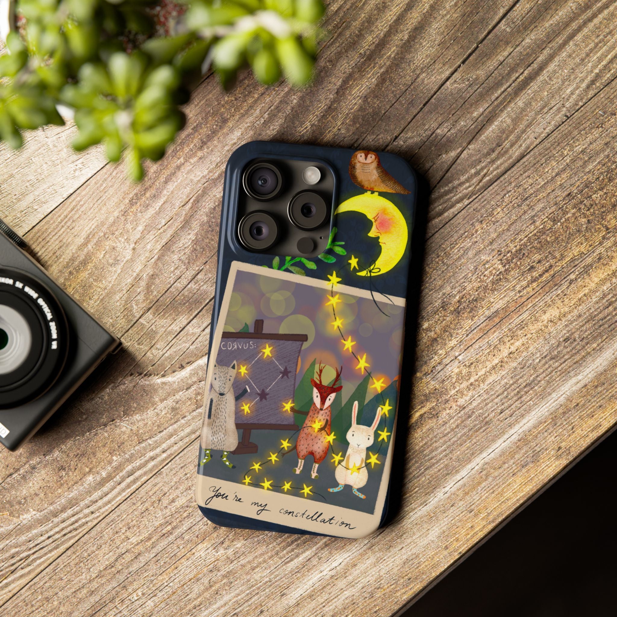 Constellation Friends iPhone Case, Starlit Woodland Photo Cover, Cute Gift for Birthday, Kawaii Design, iPhone 7 8 X XR XS 11 12 13 14 15 16