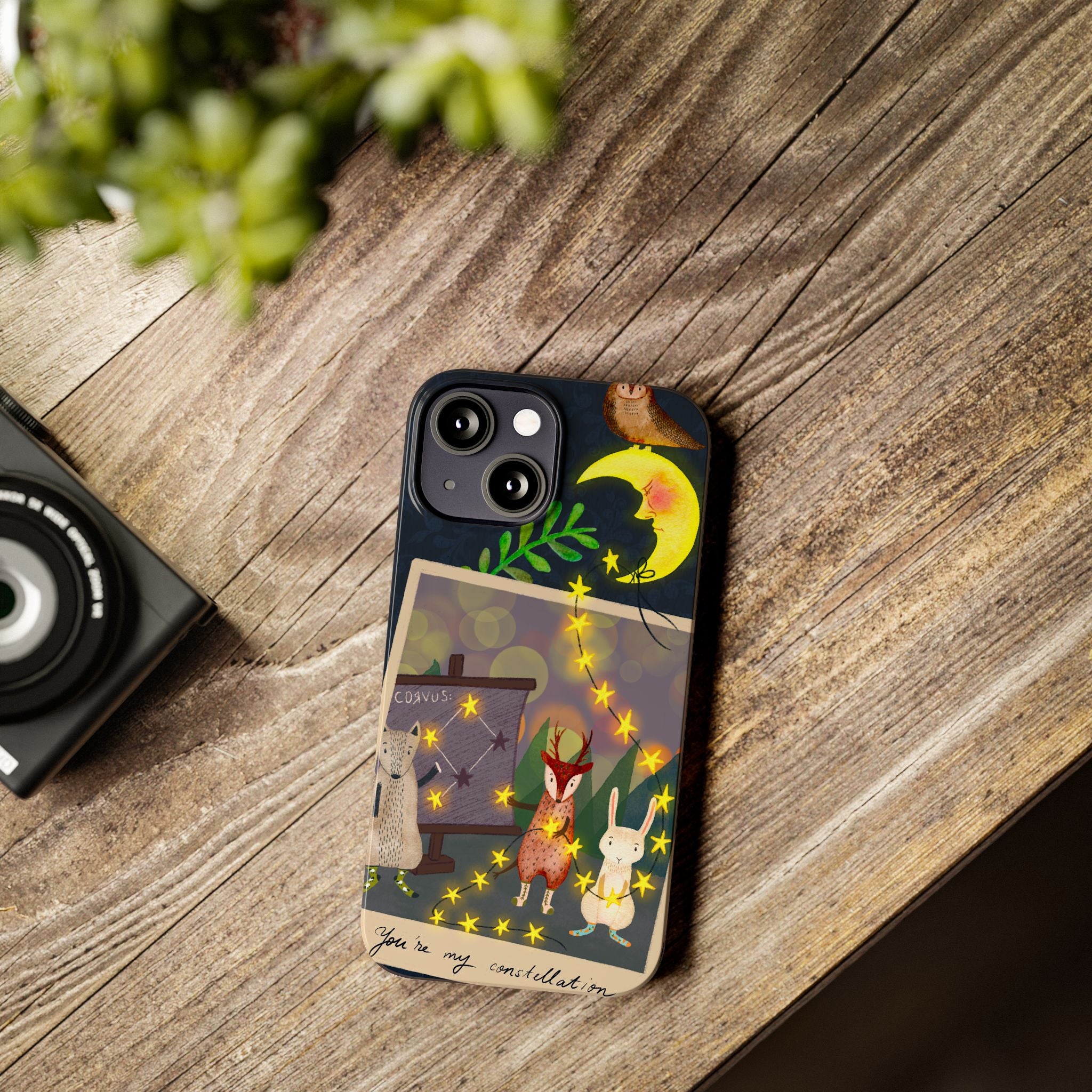 Constellation Friends iPhone Case, Starlit Woodland Photo Cover, Cute Gift for Birthday, Kawaii Design, iPhone 7 8 X XR XS 11 12 13 14 15 16