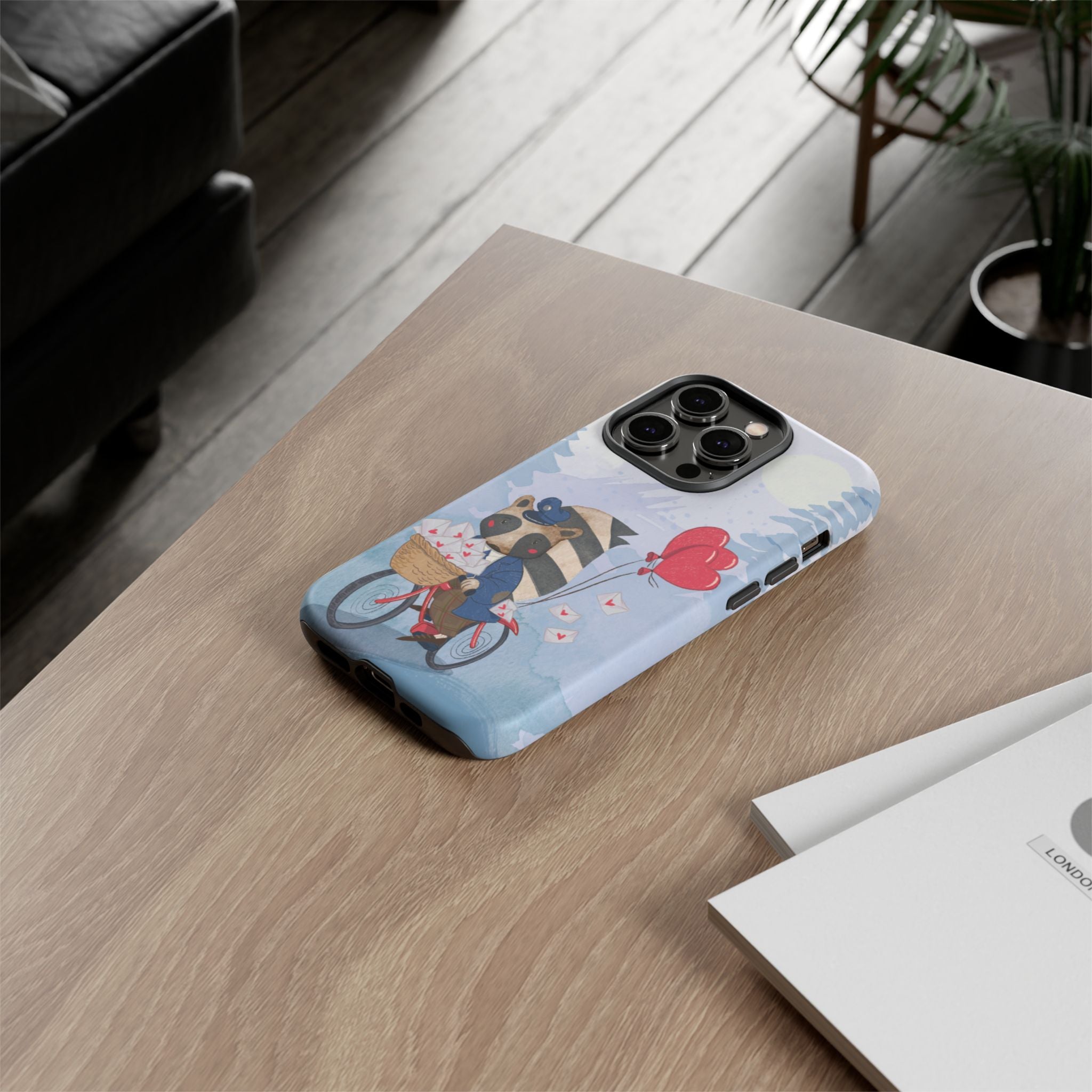 Cute Raccoon Phone Case, Tough Case for Animal Lovers, Valentine's Day Gift, Whimsical Phone Accessory, Gifts for Kids