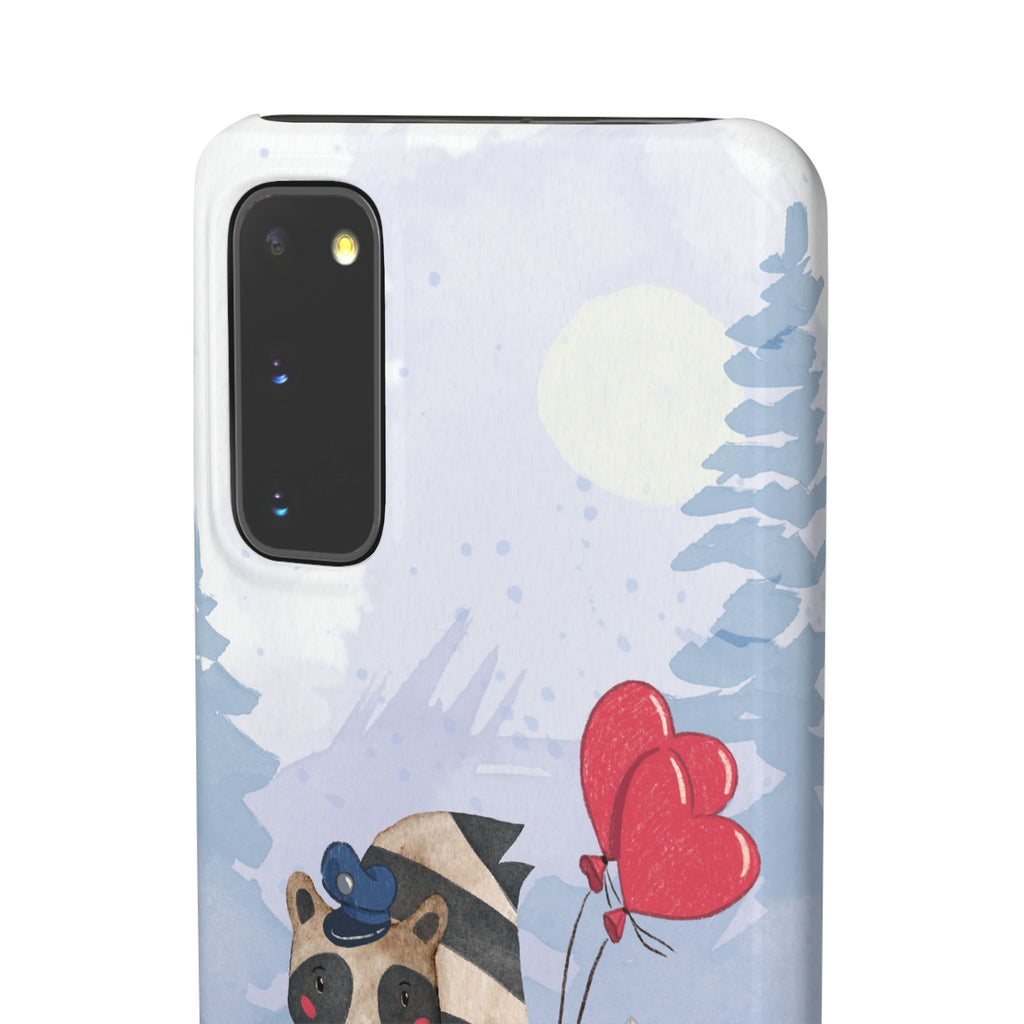 Whimsical Animal Snap Case with Love Balloons, Cute Phone Case, Valentine's Day Gift, Animal Lover Accessory, Creative Phone Cover