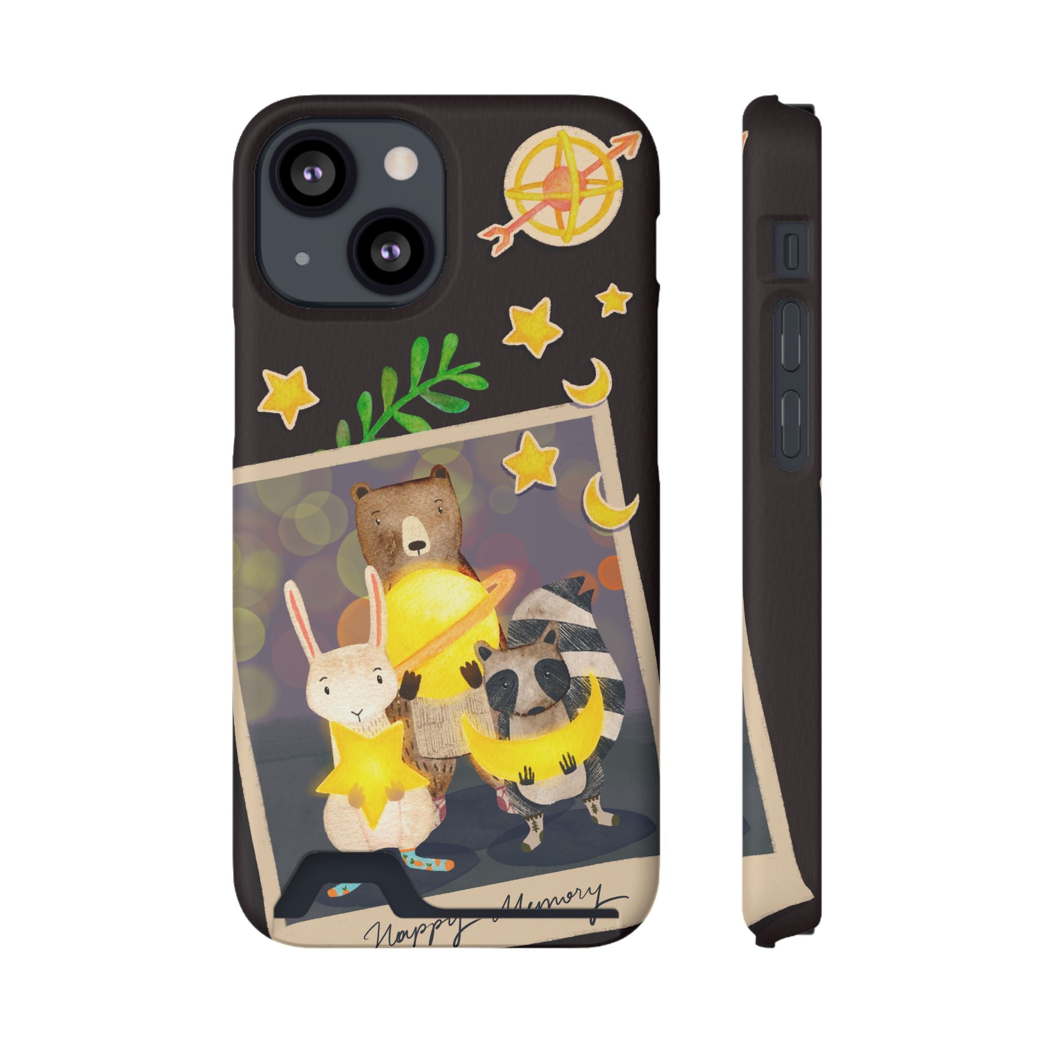 Whimsical Phone Case with Card Holder - Cute Animal Friends Design, Perfect Gift for Animal Lovers, Birthday, Everyday Use, Cute Accessory