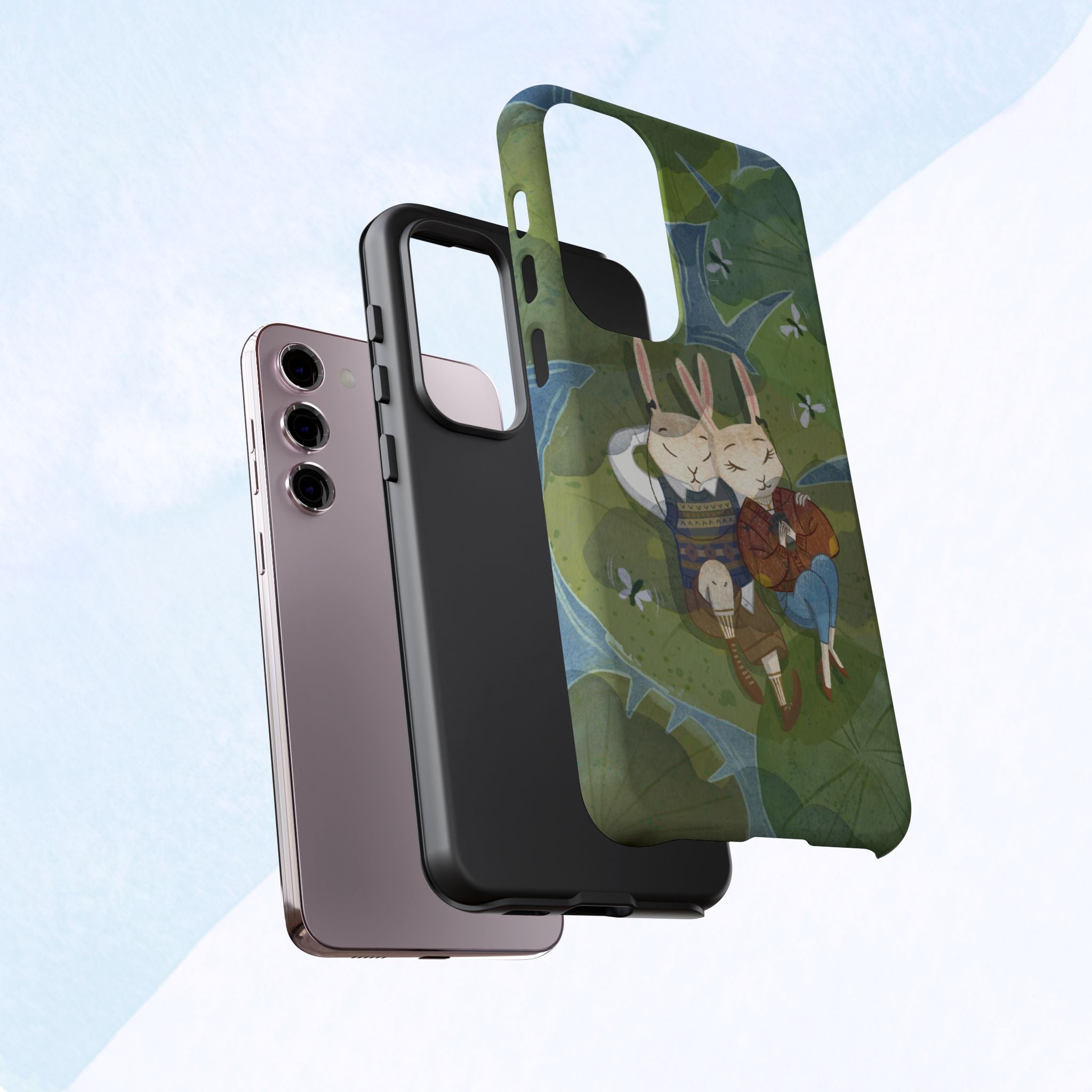 Cute Bunny Phone Case, Rabbit iPhone Cover, Nature Lovers Gift, Animal Lover Accessory, Eco-Friendly Case for Moms