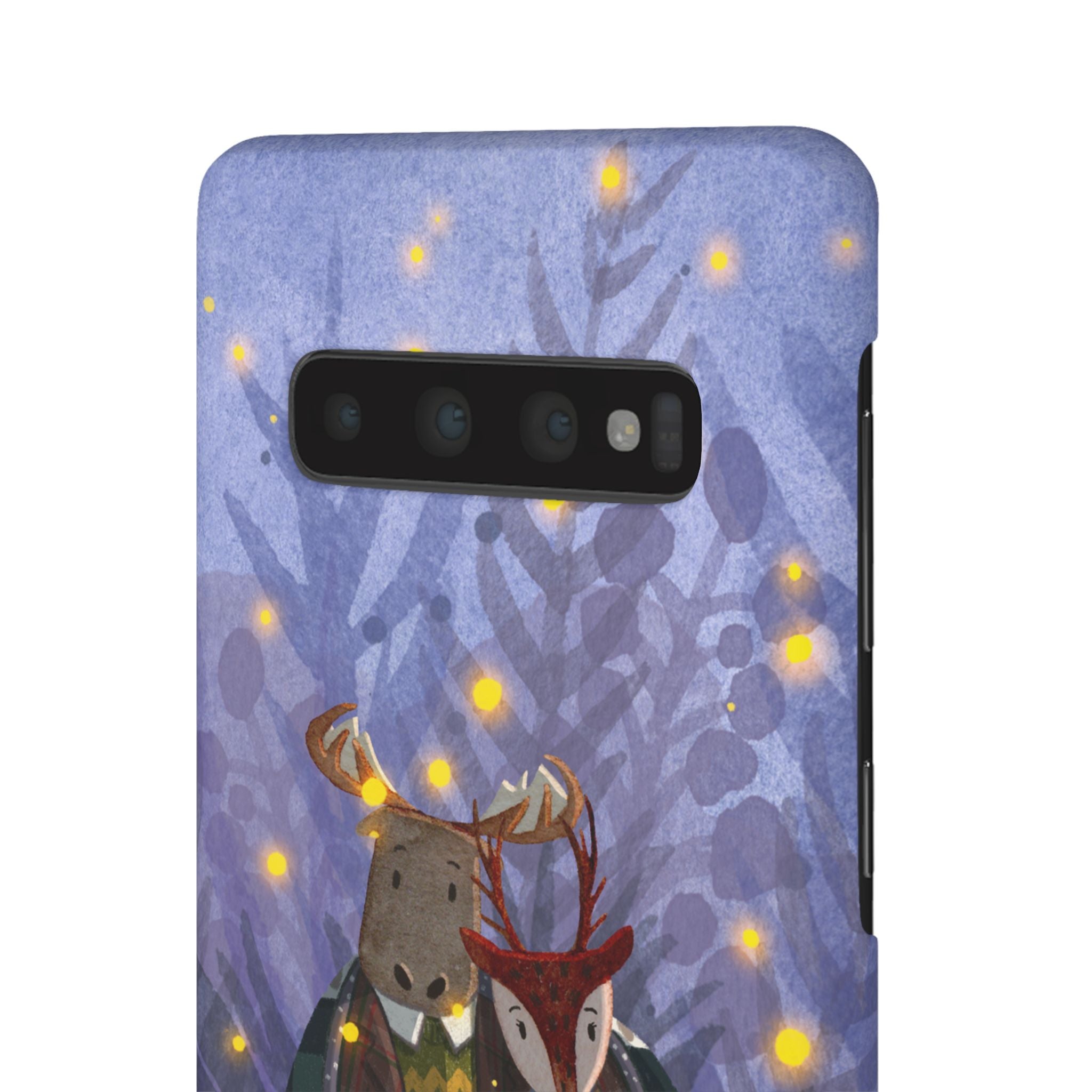 Whimsical Animal Lovers Snap Cases - Cozy Phone Protection, Gift for Nature Lovers, Holiday Decor, Cute Character Design, Animal Couple