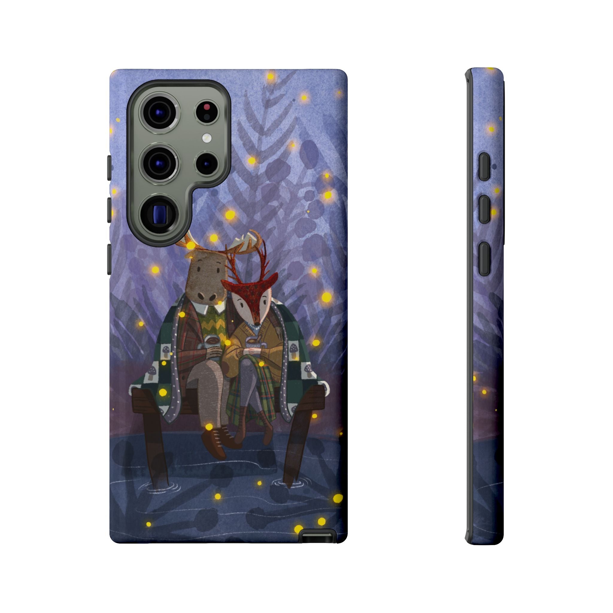 Cozy Couple Phone Case, Cute Animal Lovers Gift, Nature Aesthetic, Perfect for Holidays, Personalized Phone Accessories, Gift for Her