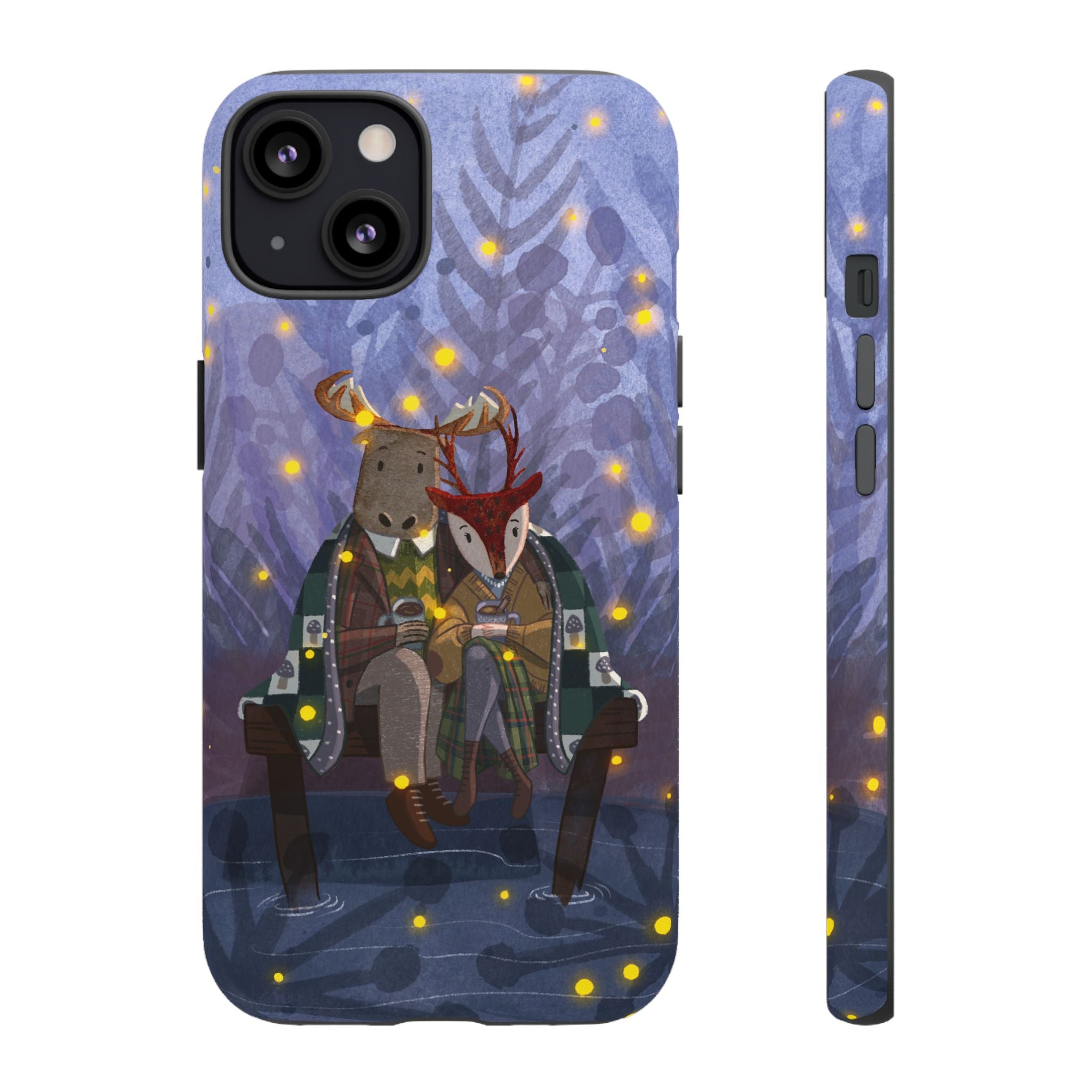 Cozy Couple Phone Case, Cute Animal Lovers Gift, Nature Aesthetic, Perfect for Holidays, Personalized Phone Accessories, Gift for Her