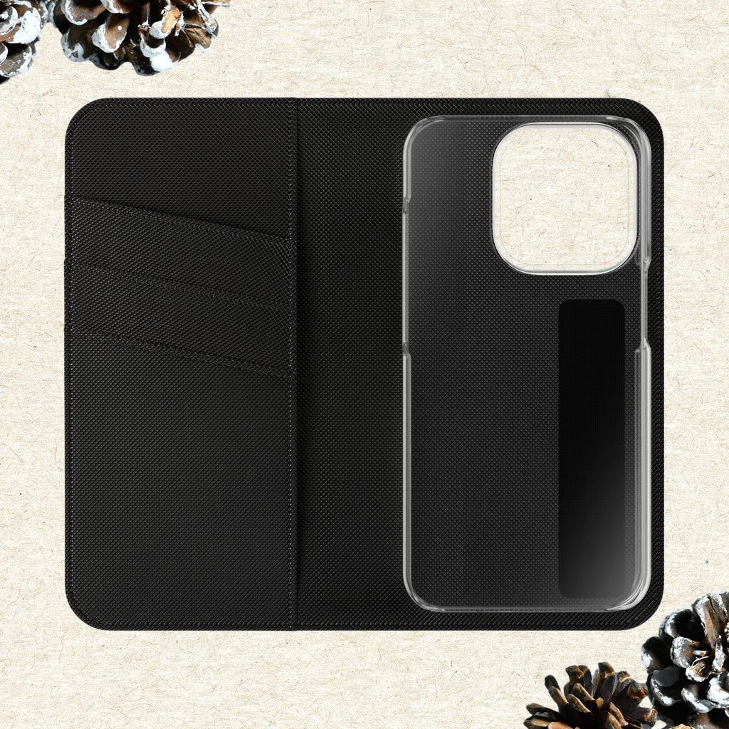 Cozy Winter Cottage Wallet Case, Cute Animals Flip Cover, Vegan Leather, Cozy Vibes, Gift Idea for iPhone 11 12 13 14 15 16, Galaxy S21 S22