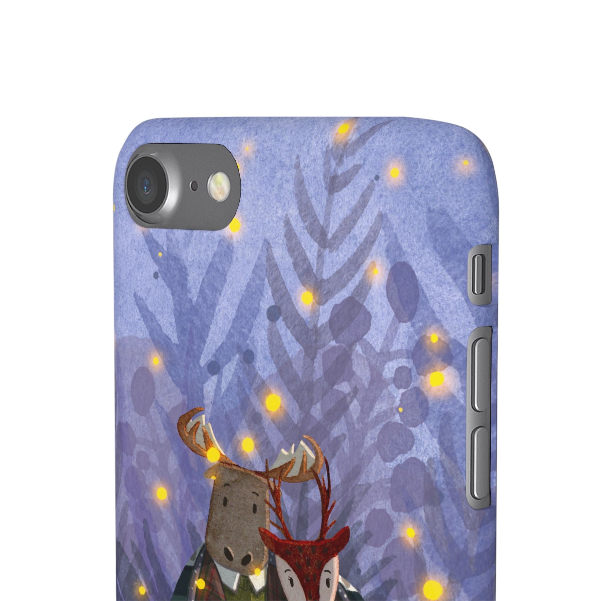 Whimsical Animal Lovers Snap Cases - Cozy Phone Protection, Gift for Nature Lovers, Holiday Decor, Cute Character Design, Animal Couple