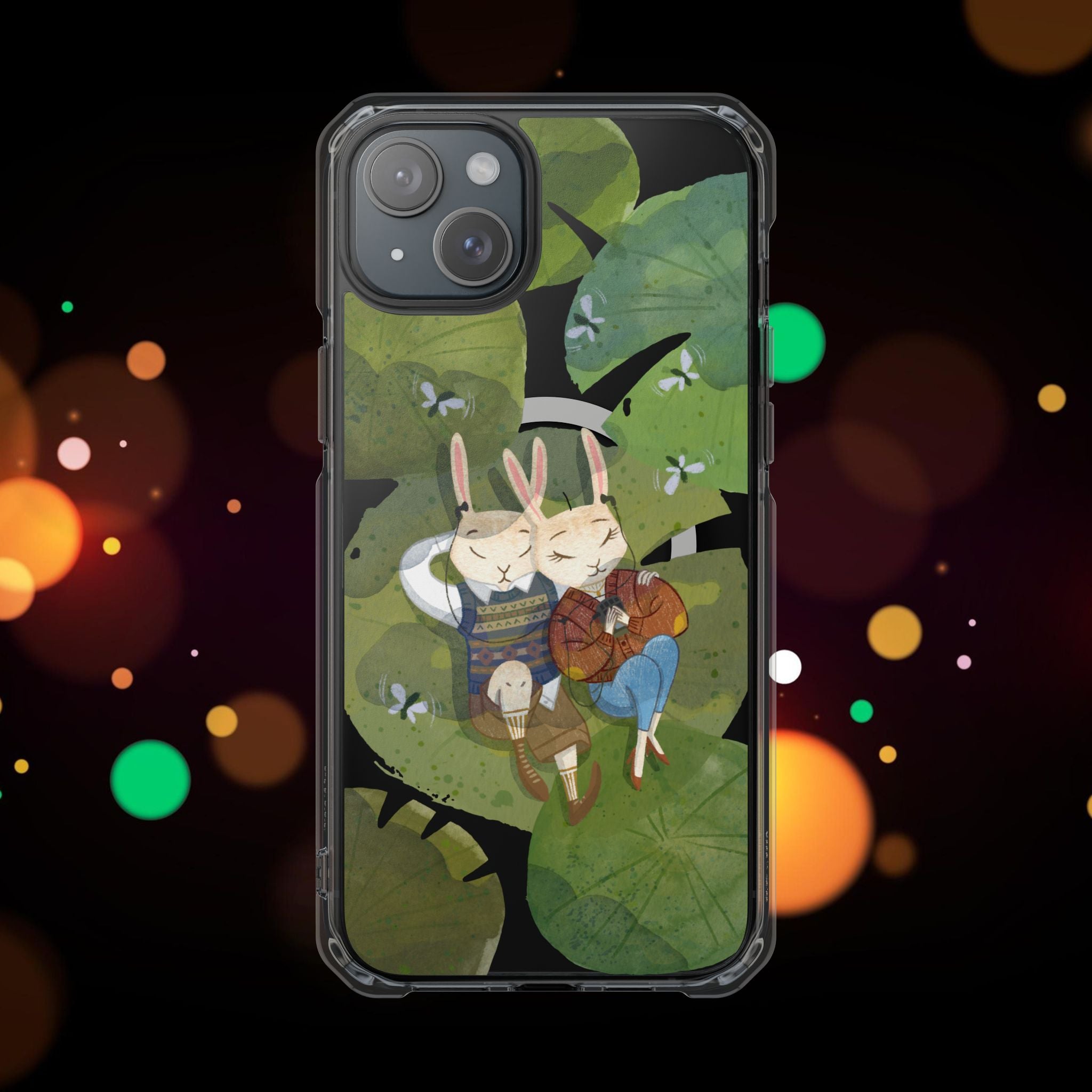 Cute Animal Lovers Phone Case, Magnetic Clear Impact Cases for Nature Enthusiasts, Eco-Friendly Gift, Cute Bunny Design, Unique Phone Cover