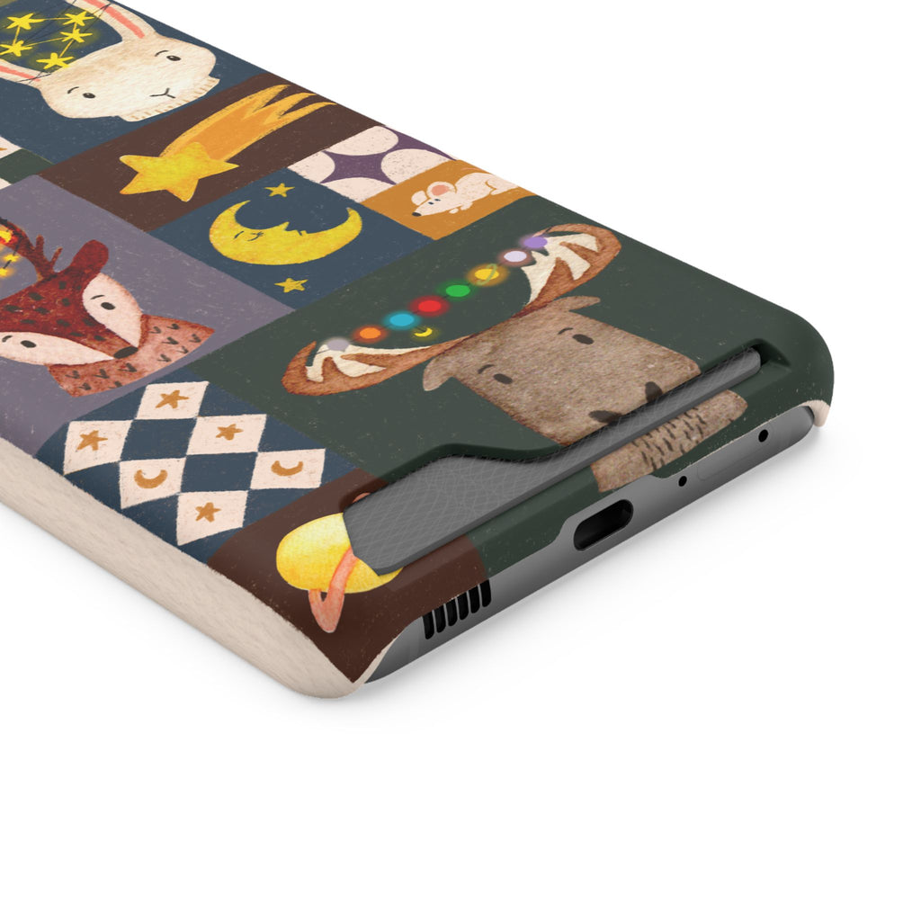 Magical Animal Phone Case with Card Holder - Cute Gift for Animal Lovers, Interesting Phone Accessory, Unique Holiday Gift, Nature-Inspired