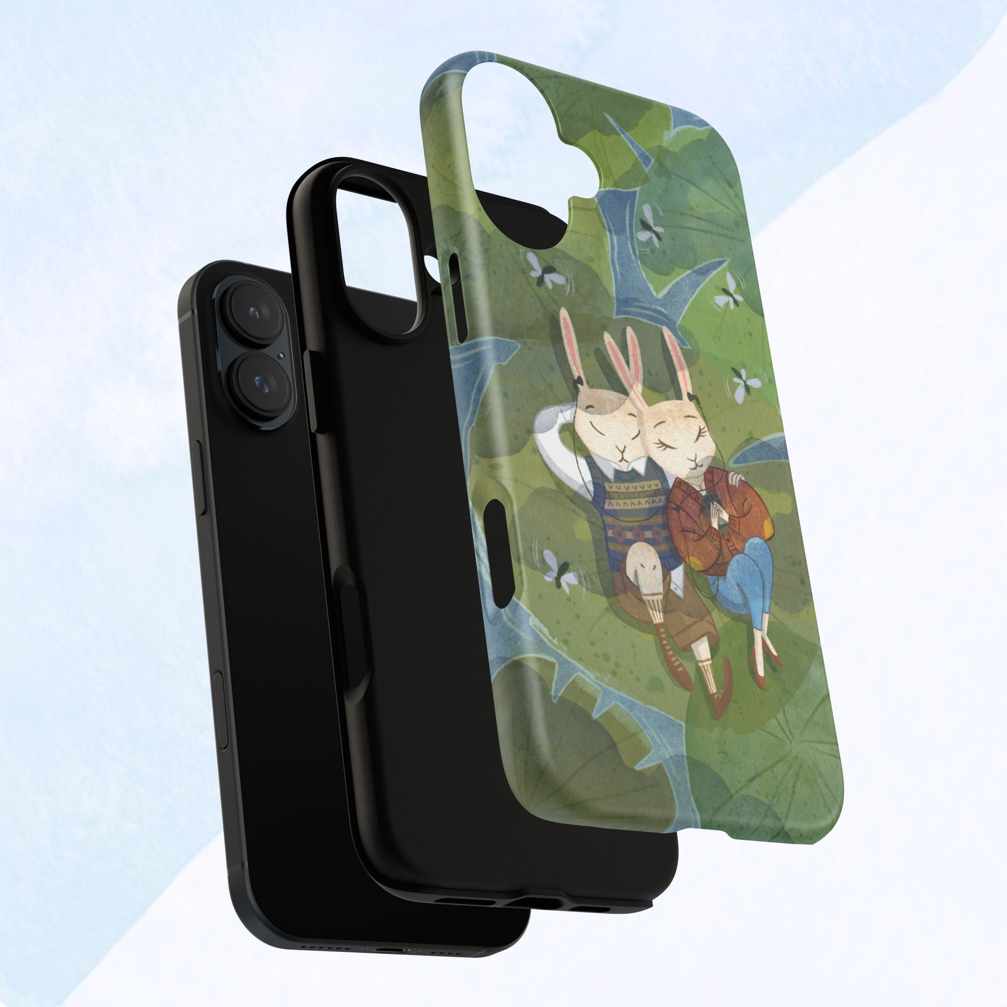 Cute Bunny Phone Case, Rabbit iPhone Cover, Nature Lovers Gift, Animal Lover Accessory, Eco-Friendly Case for Moms