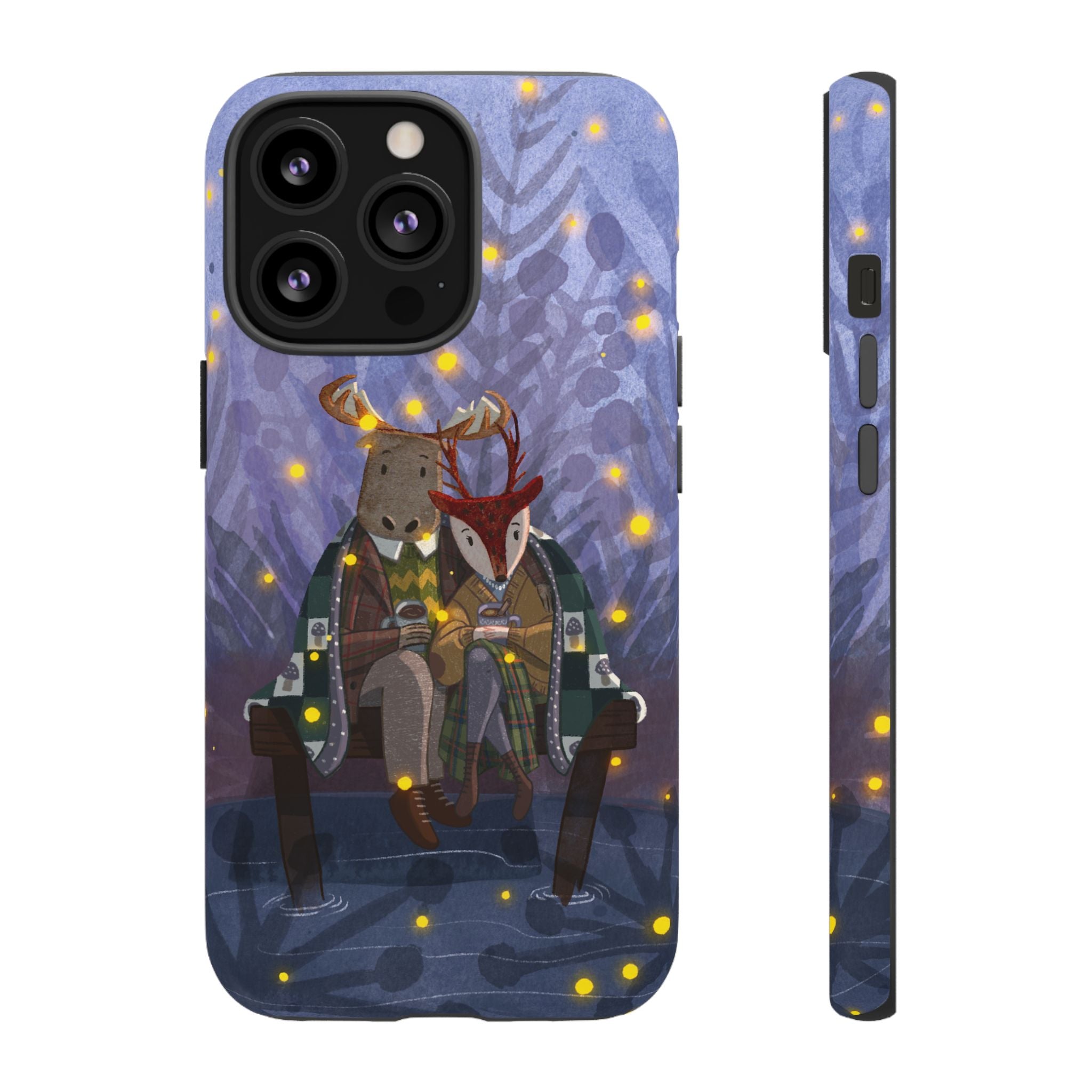 Cozy Couple Phone Case, Cute Animal Lovers Gift, Nature Aesthetic, Perfect for Holidays, Personalized Phone Accessories, Gift for Her