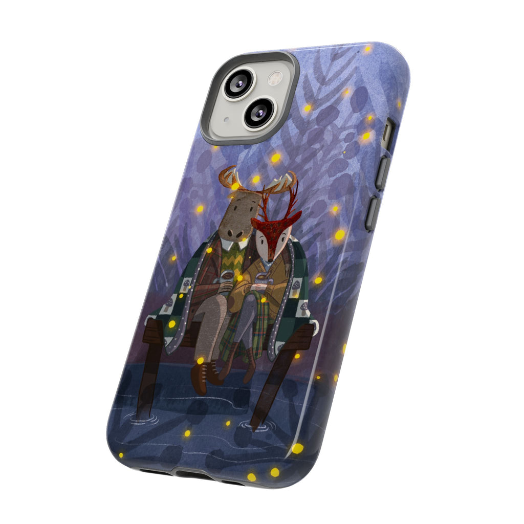 Cozy Couple Phone Case, Cute Animal Lovers Gift, Nature Aesthetic, Perfect for Holidays, Personalized Phone Accessories, Gift for Her