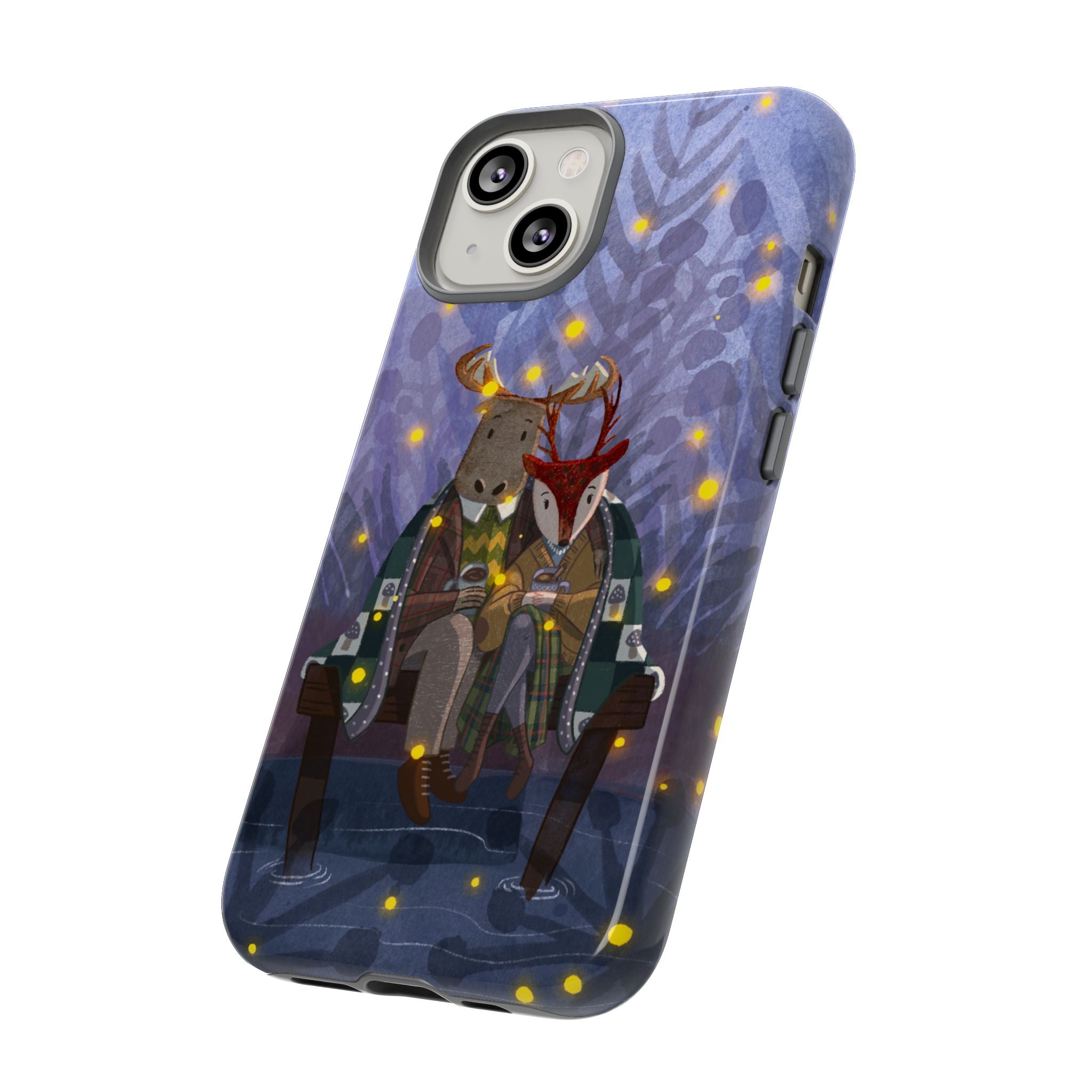 Cozy Couple Phone Case, Cute Animal Lovers Gift, Nature Aesthetic, Perfect for Holidays, Personalized Phone Accessories, Gift for Her