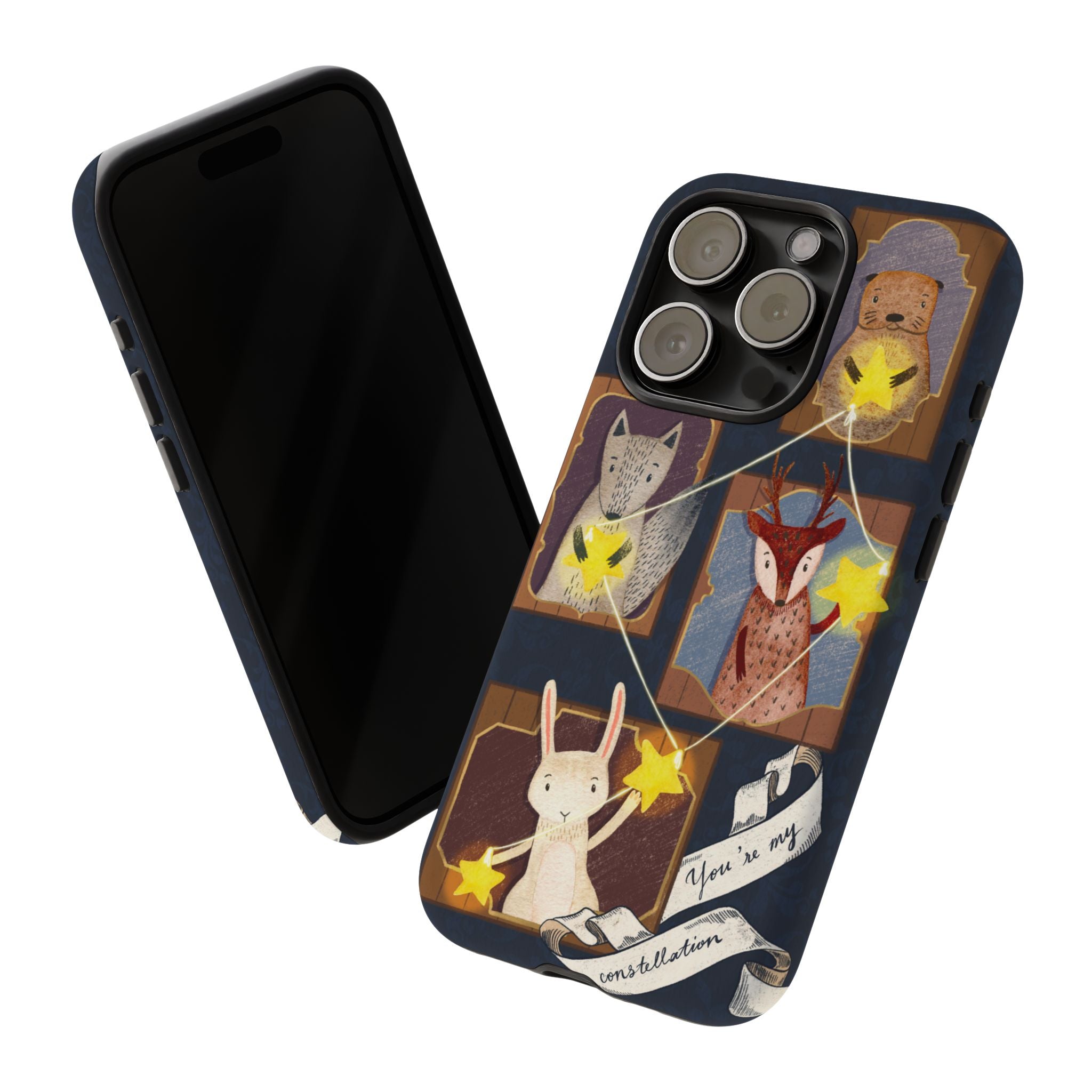 Tough Cases, Animals & Stars Design, Cute iPhone Gift, Nature Lover, Birthday, Animal Lover, iPhone 16 15 14 13 12 11 X XR 8
