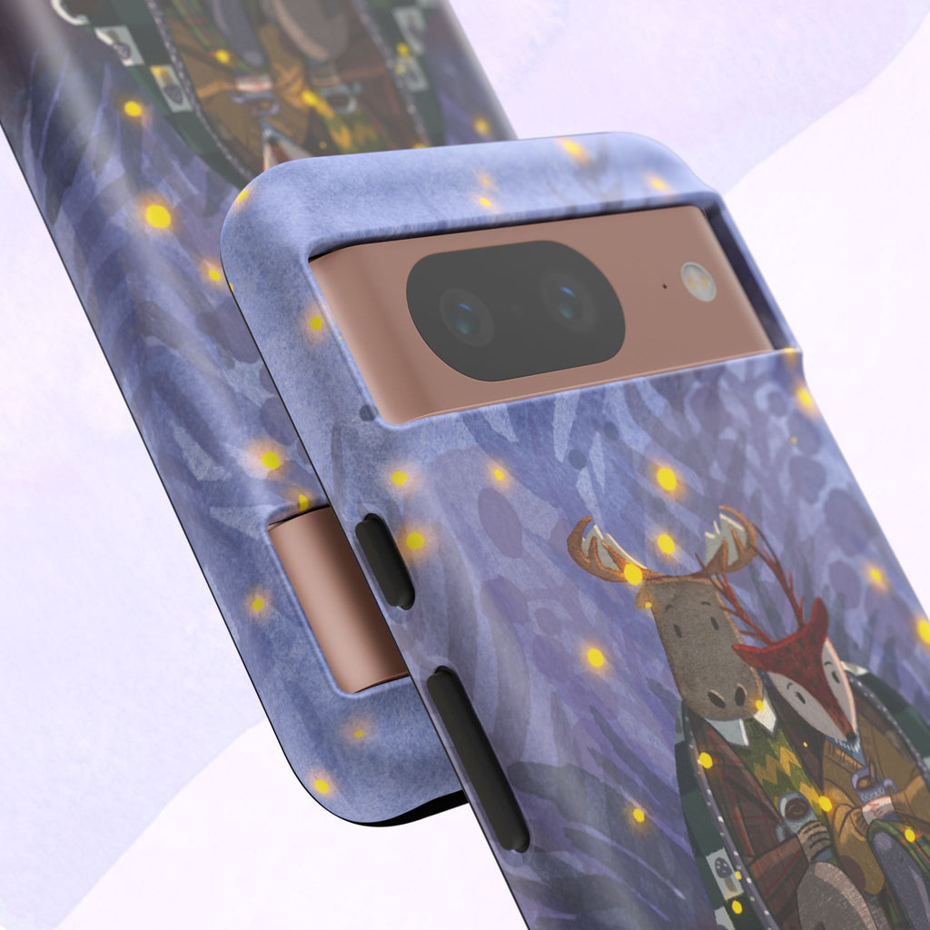 Cozy Couple Phone Case, Cute Animal Lovers Gift, Nature Aesthetic, Perfect for Holidays, Personalized Phone Accessories, Gift for Her