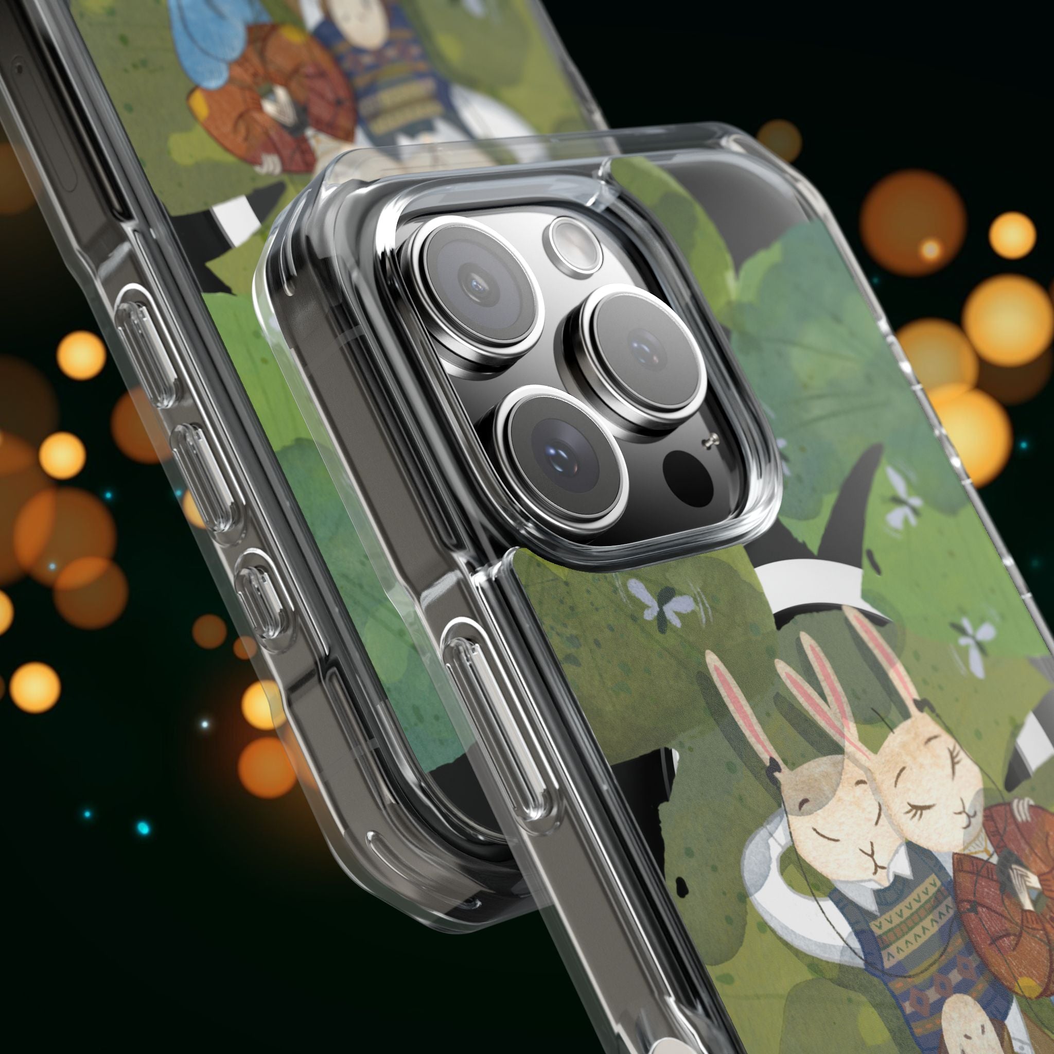 Cute Animal Lovers Phone Case, Magnetic Clear Impact Cases for Nature Enthusiasts, Eco-Friendly Gift, Cute Bunny Design, Unique Phone Cover