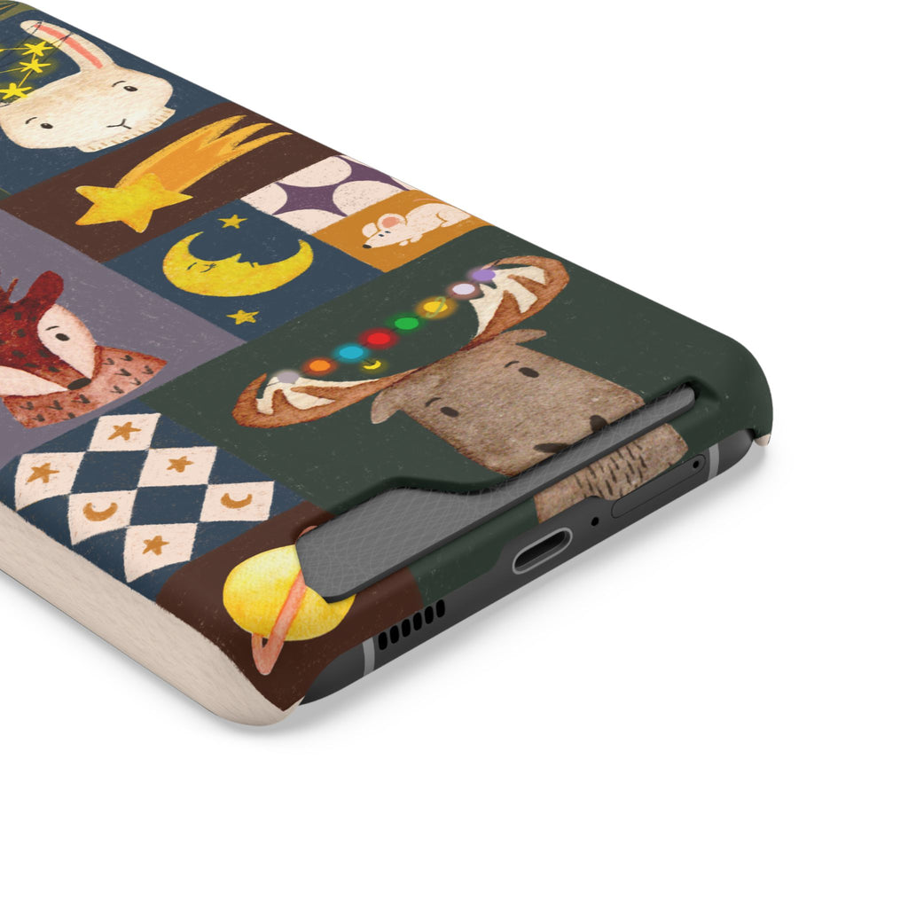 Magical Animal Phone Case with Card Holder - Cute Gift for Animal Lovers, Interesting Phone Accessory, Unique Holiday Gift, Nature-Inspired