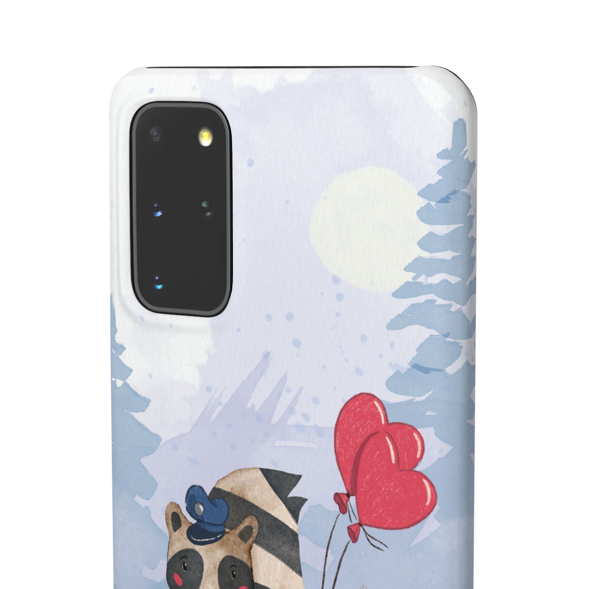 Whimsical Animal Snap Case with Love Balloons, Cute Phone Case, Valentine's Day Gift, Animal Lover Accessory, Creative Phone Cover