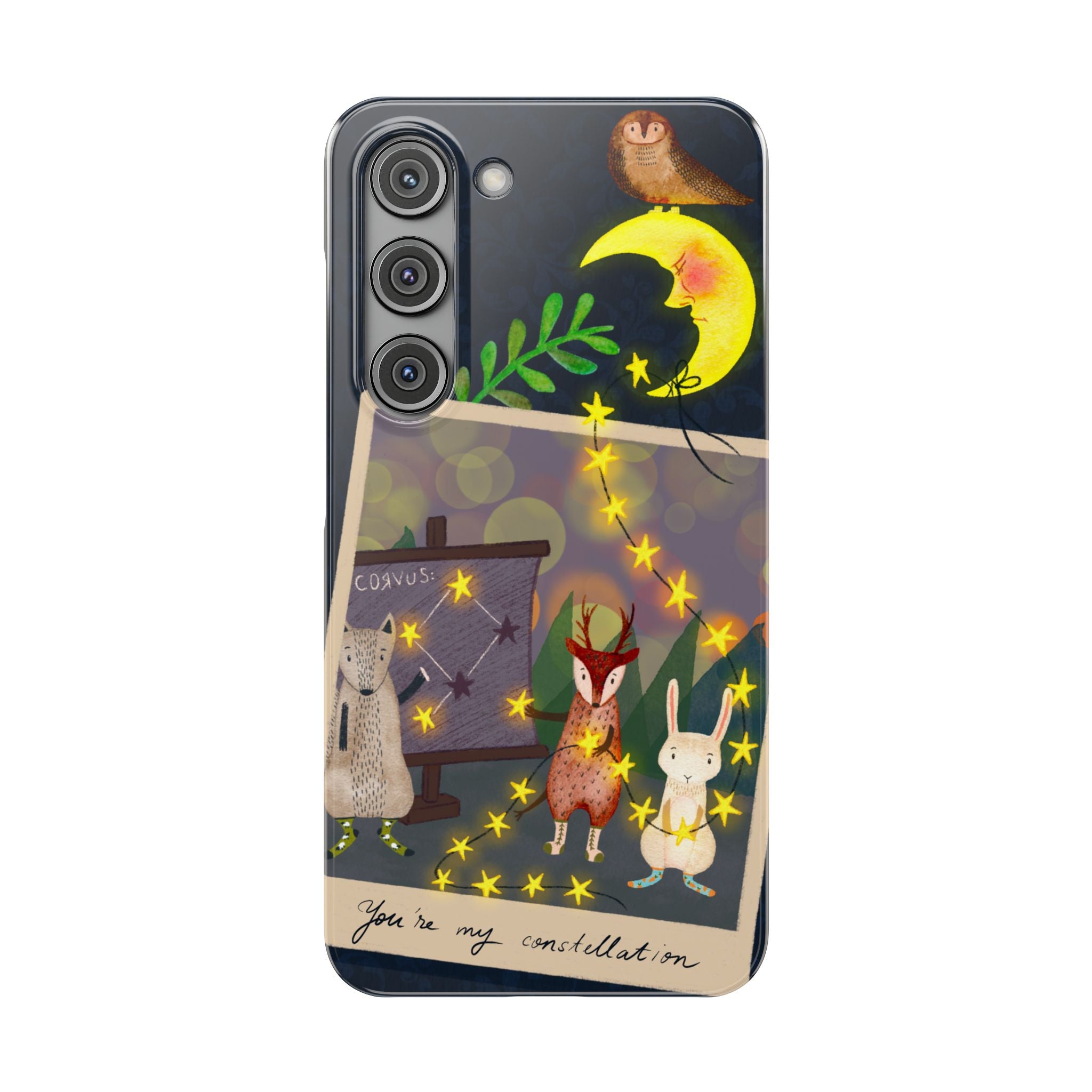 Constellation Friends iPhone Case, Starlit Woodland Photo Cover, Cute Gift for Birthday, Kawaii Design, iPhone 7 8 X XR XS 11 12 13 14 15 16