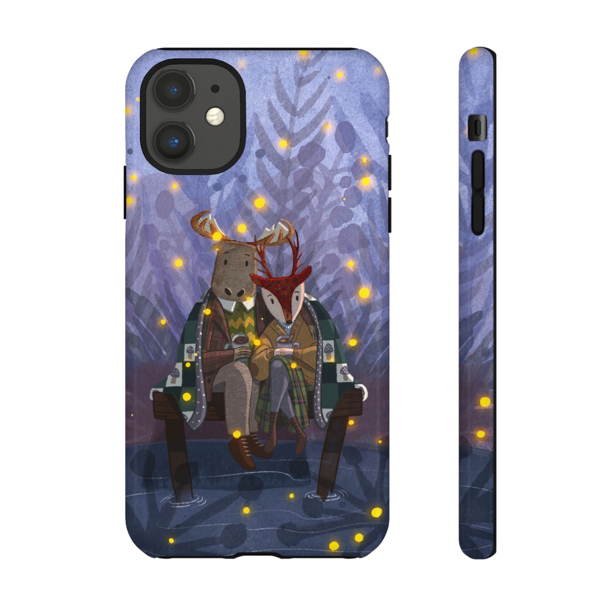 Cozy Couple Phone Case, Cute Animal Lovers Gift, Nature Aesthetic, Perfect for Holidays, Personalized Phone Accessories, Gift for Her