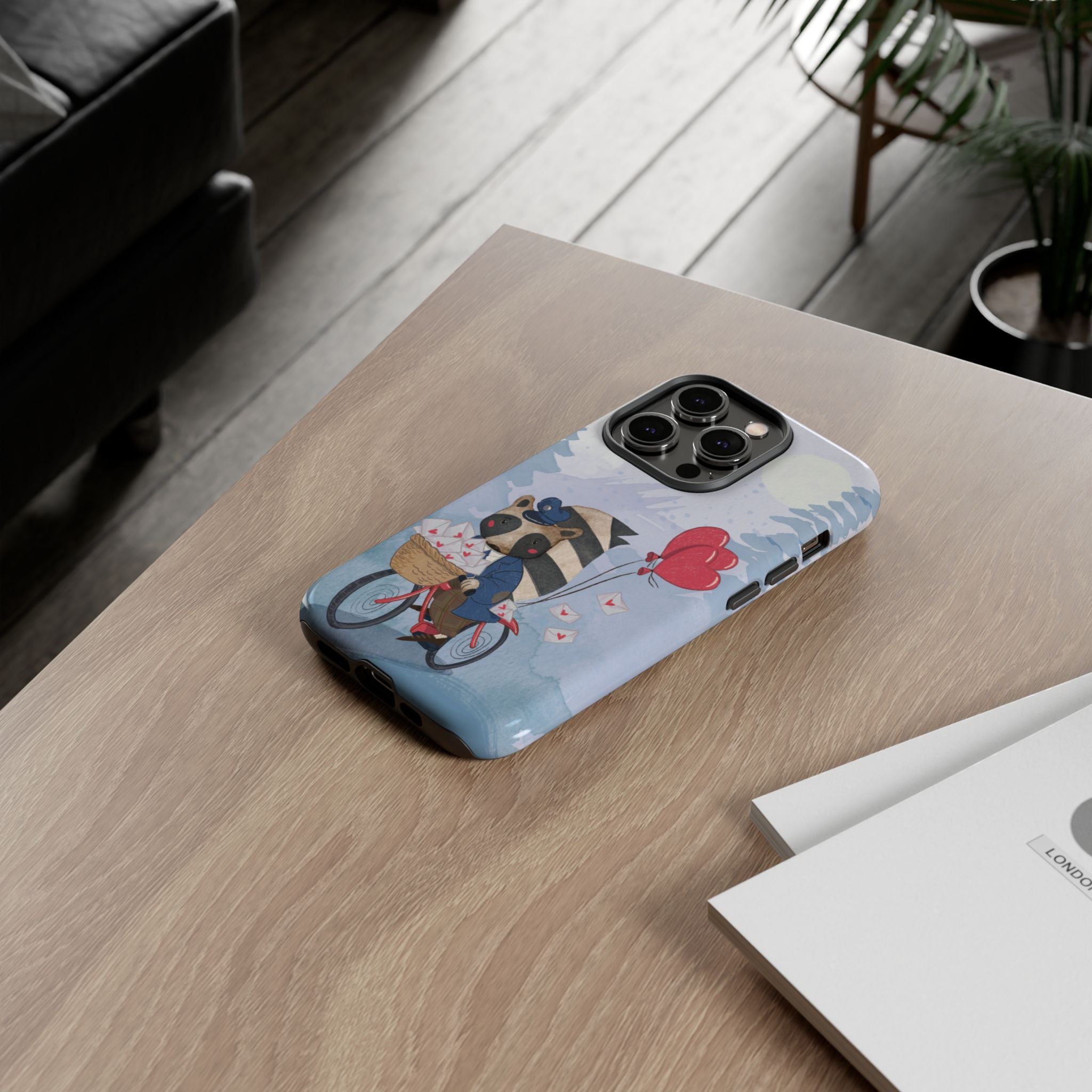 Cute Raccoon Phone Case, Tough Case for Animal Lovers, Valentine's Day Gift, Whimsical Phone Accessory, Gifts for Kids