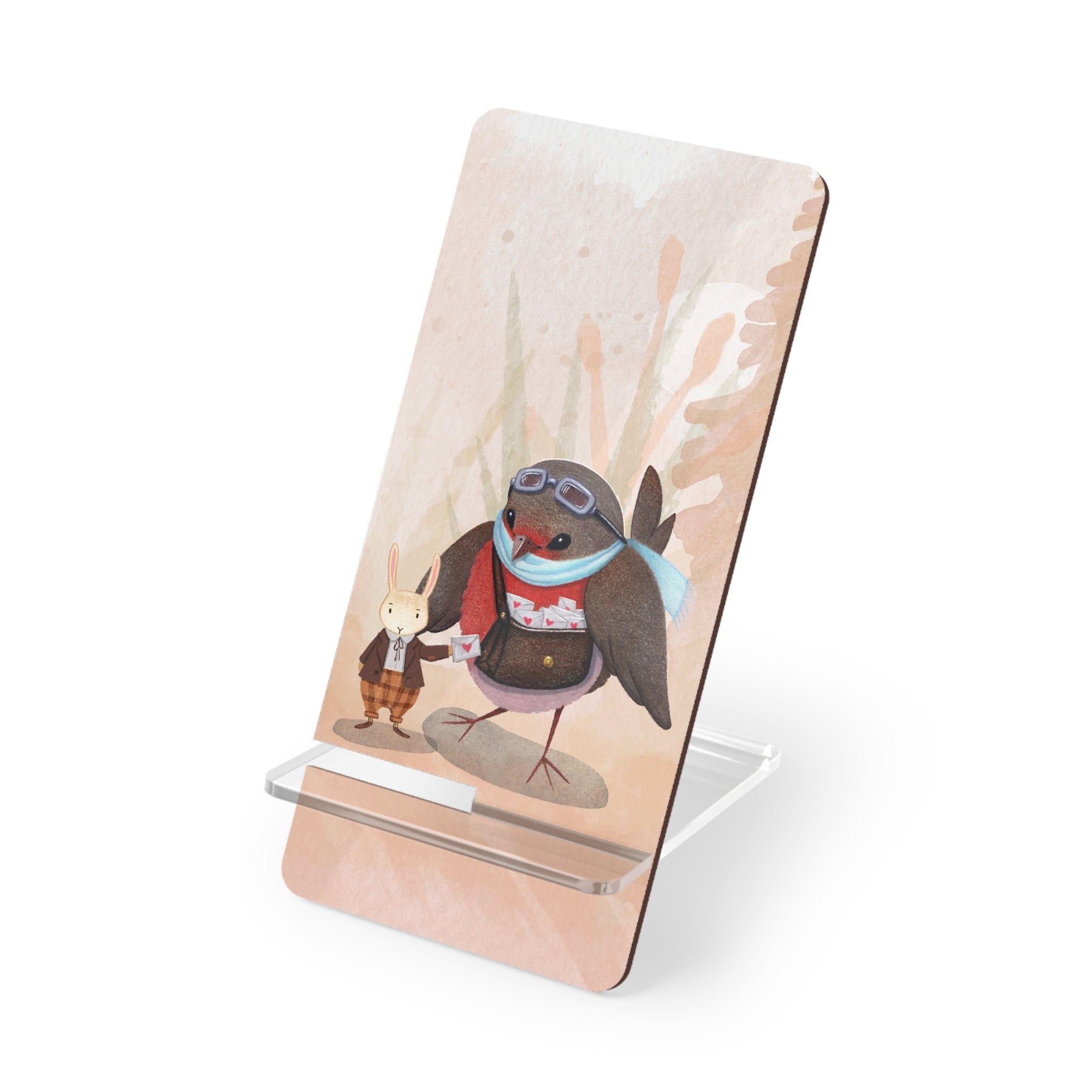Cute Mobile Display Stand for Smartphones, Bird Design Phone Holder, Desk Accessories, Gift for Kids, Home Office Decor, Fun Bird Artwork