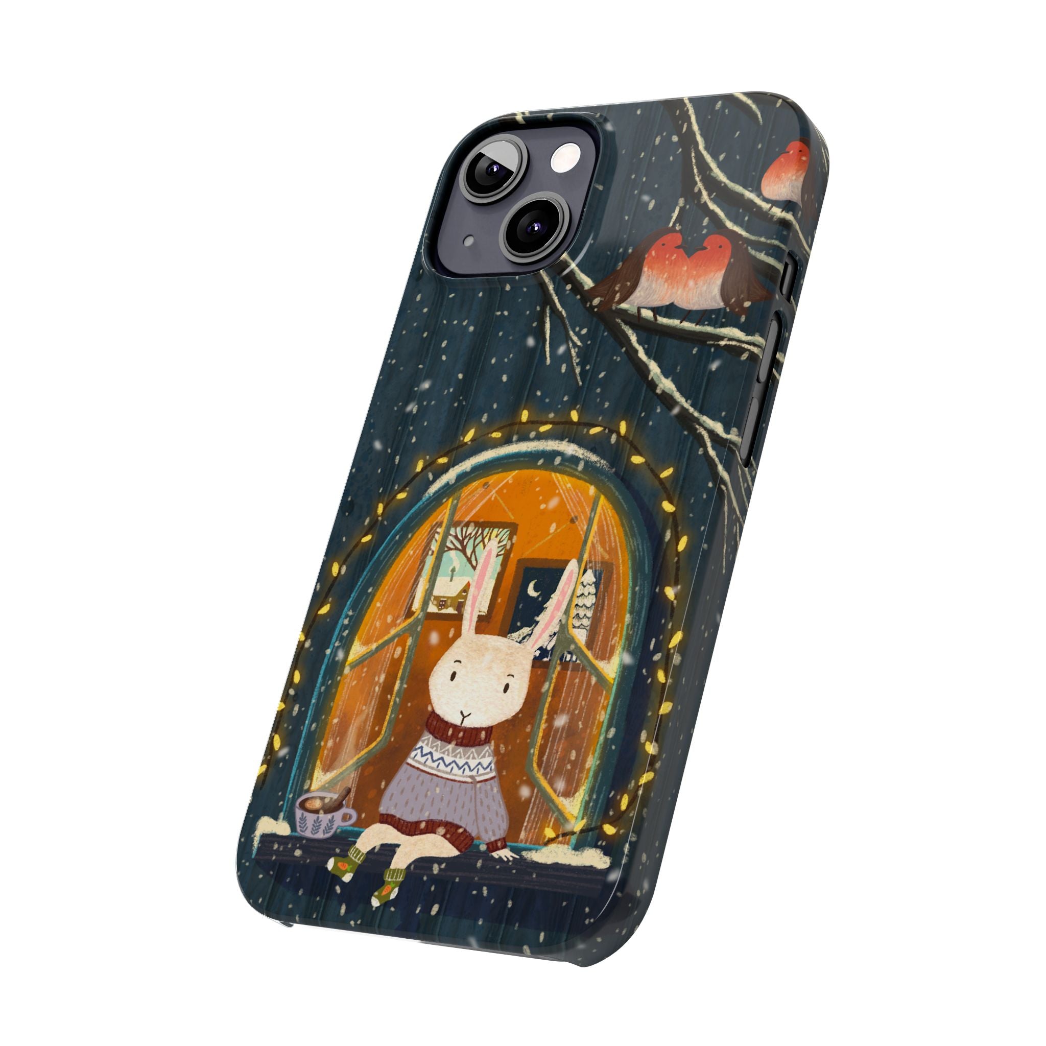 Cozy Animal Phone Case - Whimsical Rabbit Design, Cute Slim Case for Animal Lovers, Perfect Gift for Birthdays, Holidays
