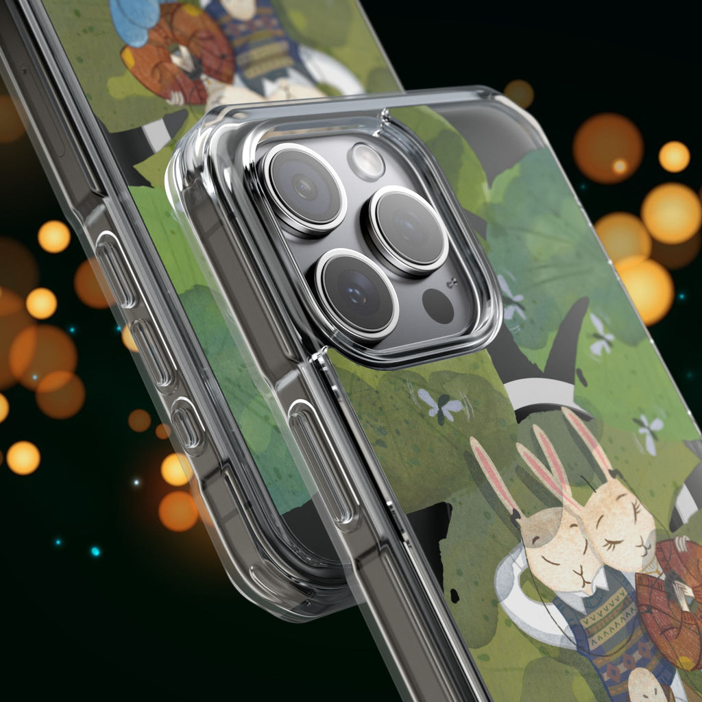 Cute Animal Lovers Phone Case, Magnetic Clear Impact Cases for Nature Enthusiasts, Eco-Friendly Gift, Cute Bunny Design, Unique Phone Cover