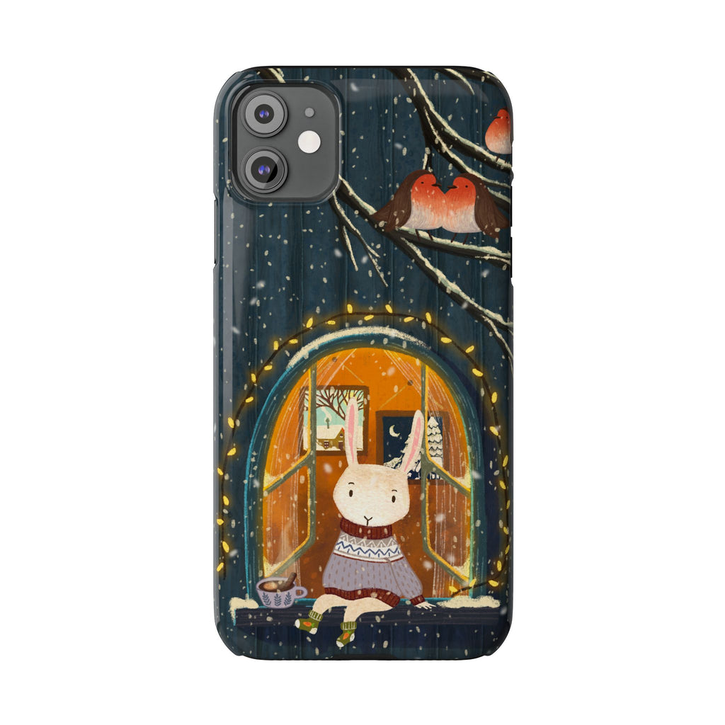 Cozy Animal Phone Case - Whimsical Rabbit Design, Cute Slim Case for Animal Lovers, Perfect Gift for Birthdays, Holidays