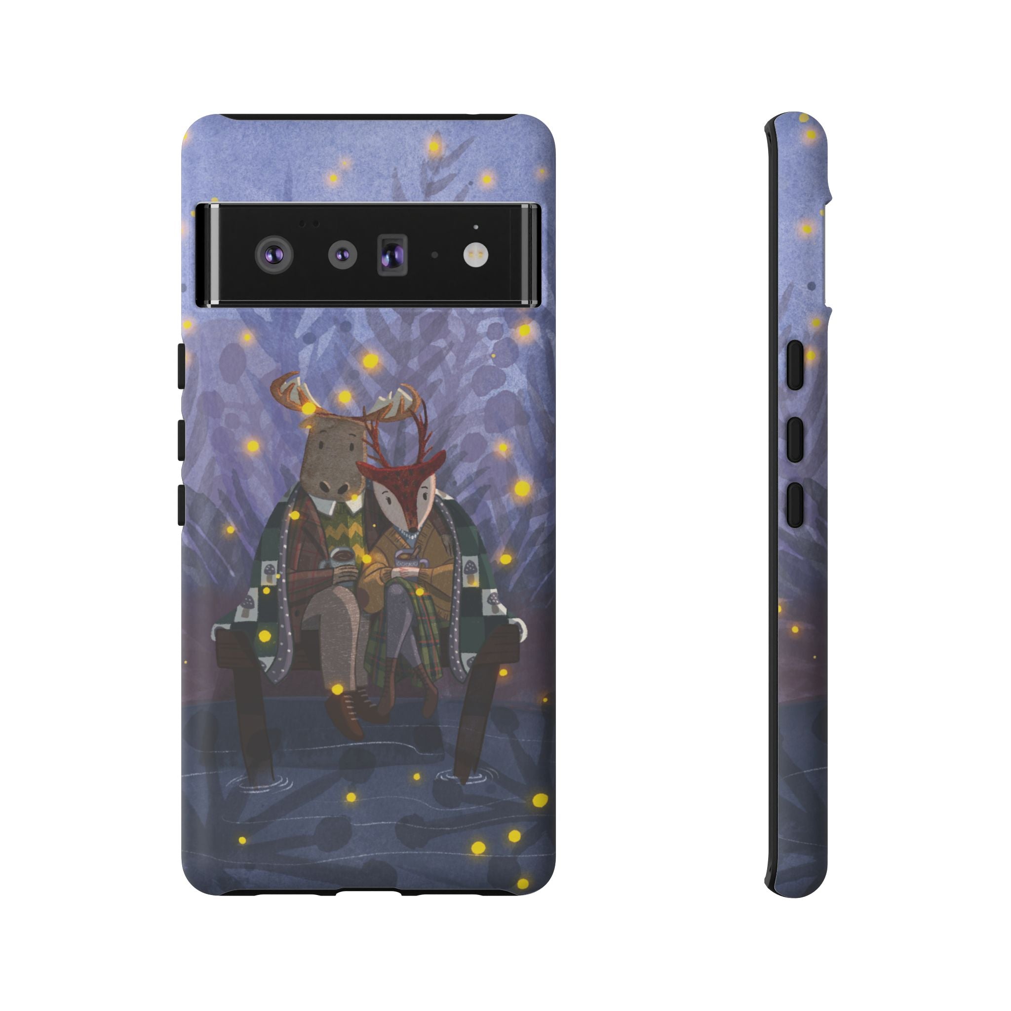 Cozy Couple Phone Case, Cute Animal Lovers Gift, Nature Aesthetic, Perfect for Holidays, Personalized Phone Accessories, Gift for Her