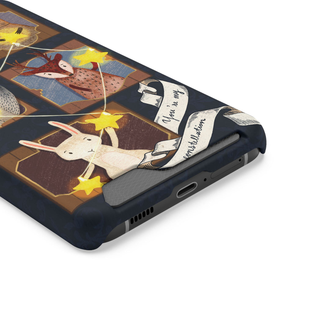 Whimsical Animal Phone Case with Card Holder, Cute Animal Design, Card Storage Case, Ideal for Animal Lovers, Gift for Kids, Birthday