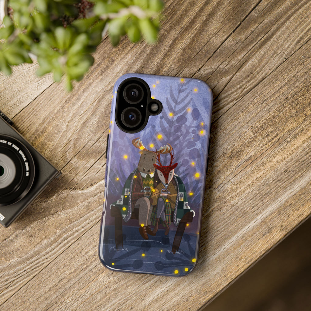 Cozy Couple Phone Case, Cute Animal Lovers Gift, Nature Aesthetic, Perfect for Holidays, Personalized Phone Accessories, Gift for Her