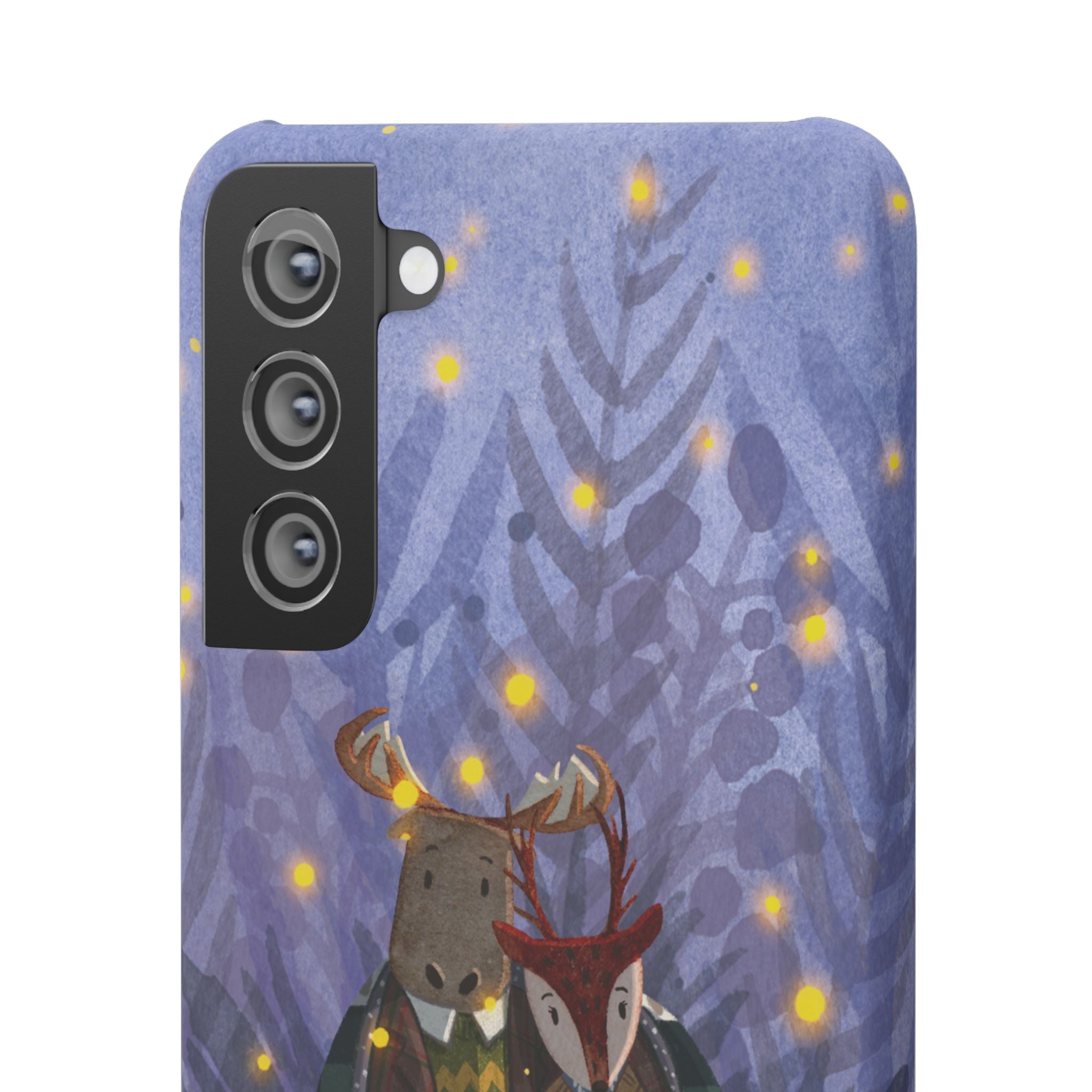 Whimsical Animal Lovers Snap Cases - Cozy Phone Protection, Gift for Nature Lovers, Holiday Decor, Cute Character Design, Animal Couple