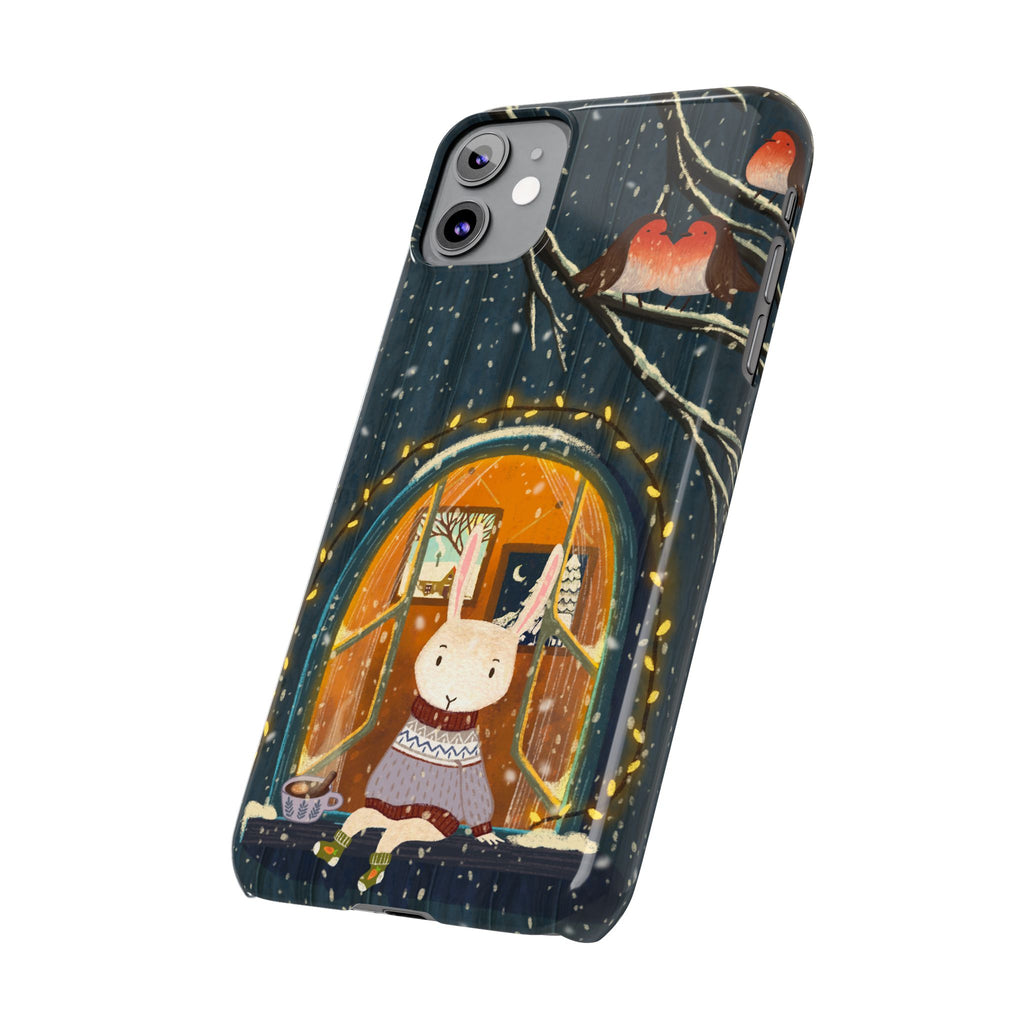 Cozy Animal Phone Case - Whimsical Rabbit Design, Cute Slim Case for Animal Lovers, Perfect Gift for Birthdays, Holidays