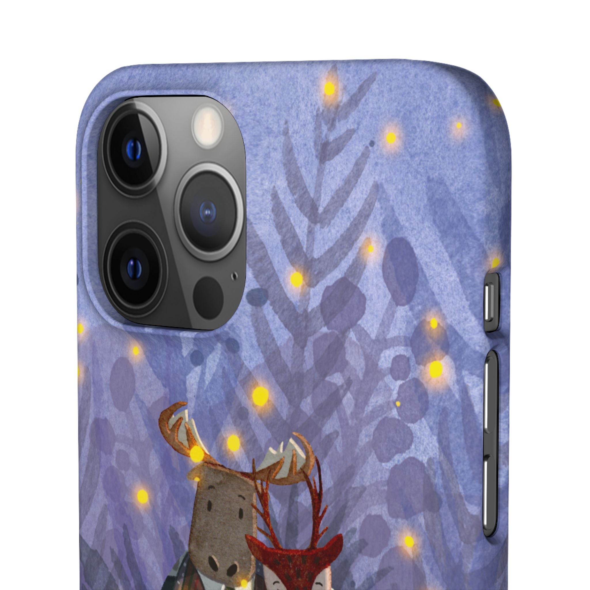 Whimsical Animal Lovers Snap Cases - Cozy Phone Protection, Gift for Nature Lovers, Holiday Decor, Cute Character Design, Animal Couple