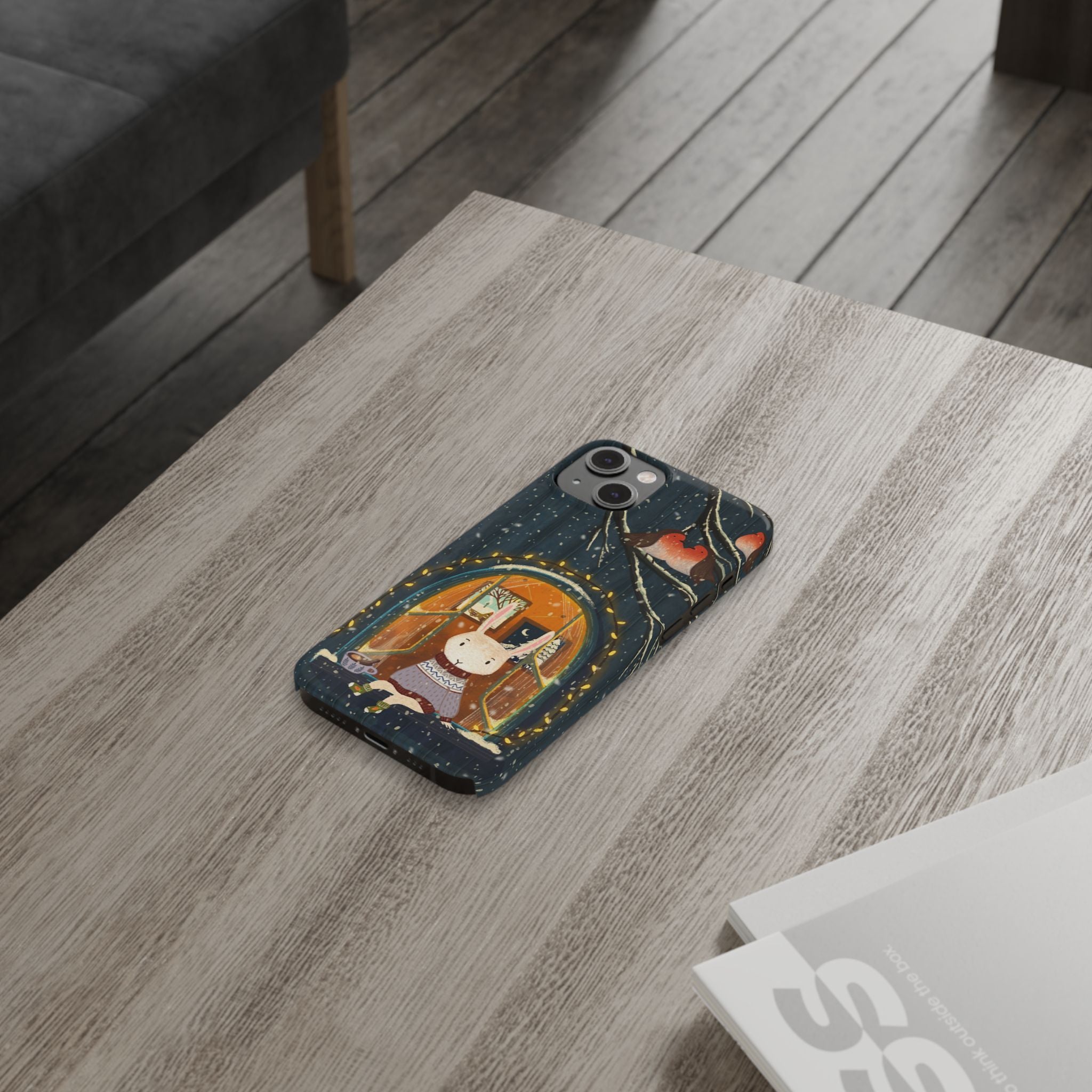 Cozy Animal Phone Case - Whimsical Rabbit Design, Cute Slim Case for Animal Lovers, Perfect Gift for Birthdays, Holidays