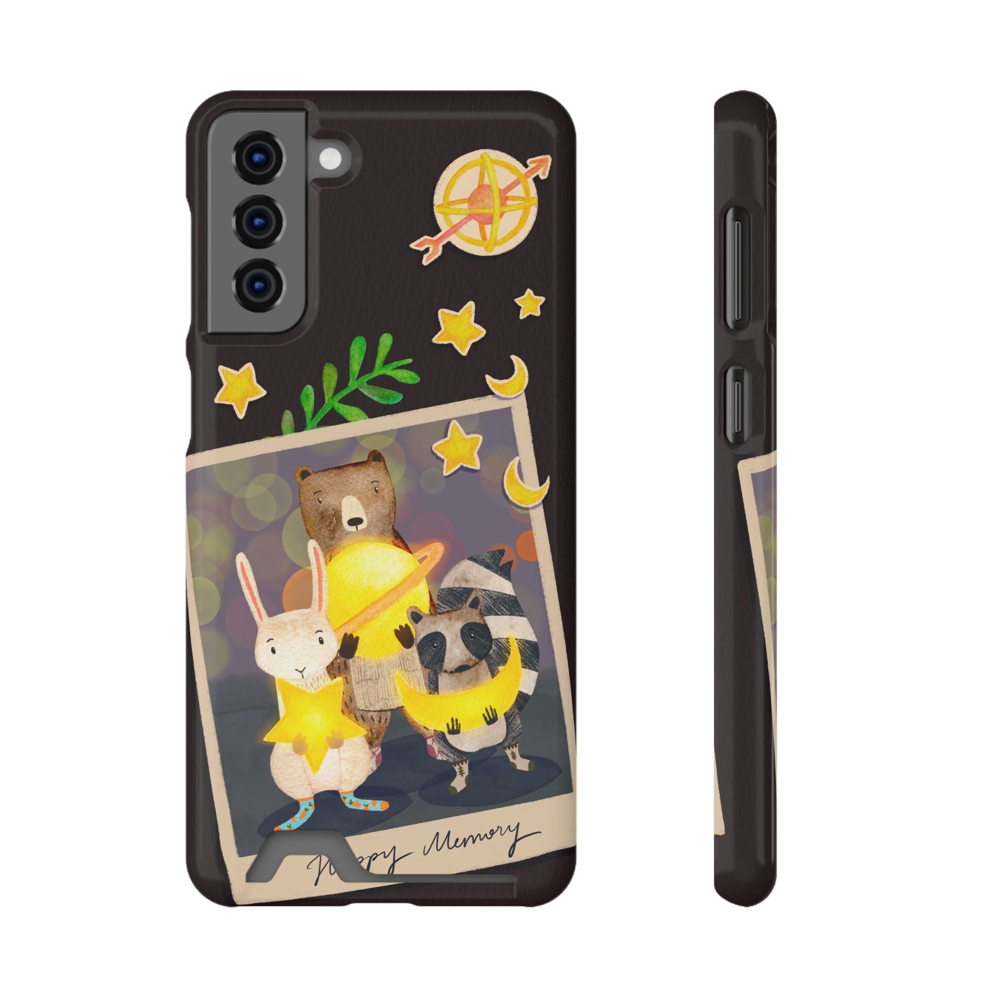 Whimsical Phone Case with Card Holder - Cute Animal Friends Design, Perfect Gift for Animal Lovers, Birthday, Everyday Use, Cute Accessory