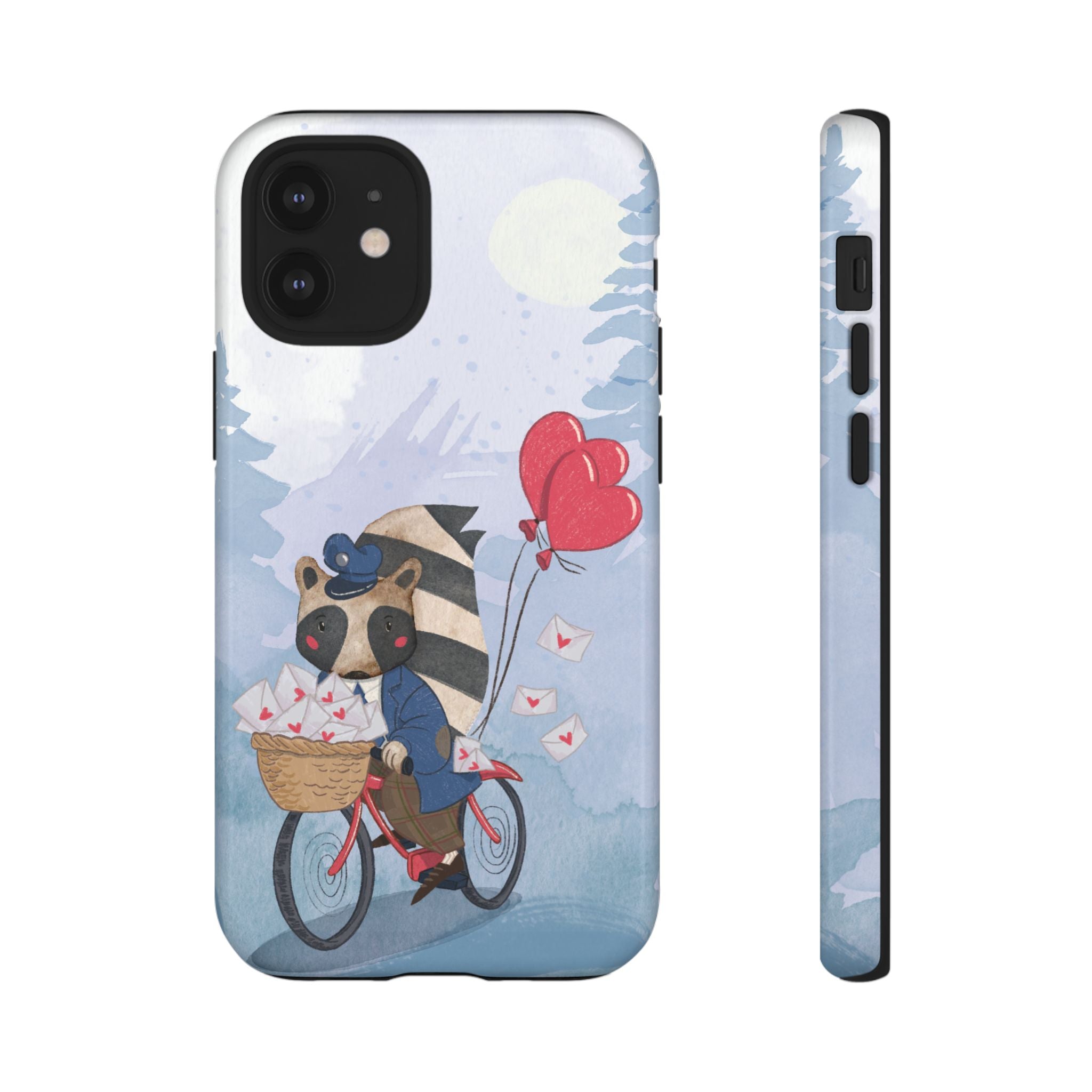 Cute Raccoon Phone Case, Tough Case for Animal Lovers, Valentine's Day Gift, Whimsical Phone Accessory, Gifts for Kids