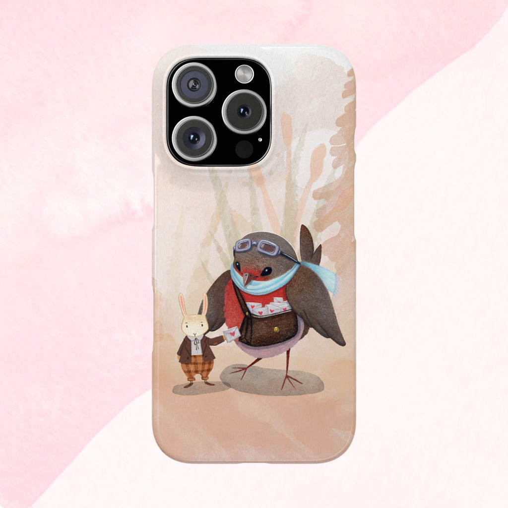 Whimsical Animal Slim Phone Cases - Cute Bird and Rabbit Design, Perfect for Animal Lovers, Gifts for Kids and Teens, Ideal for Birthdays,