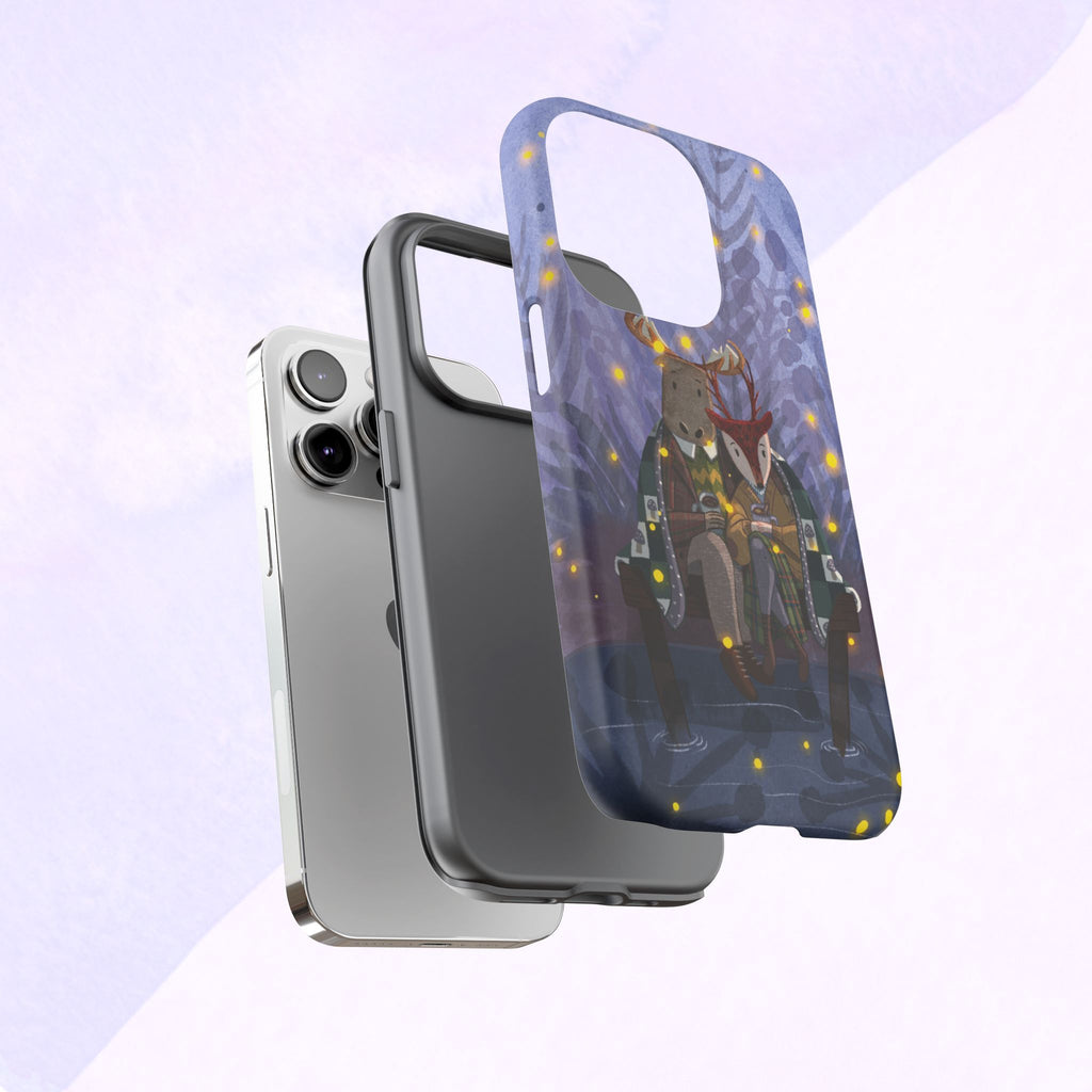 Cozy Couple Phone Case, Cute Animal Lovers Gift, Nature Aesthetic, Perfect for Holidays, Personalized Phone Accessories, Gift for Her