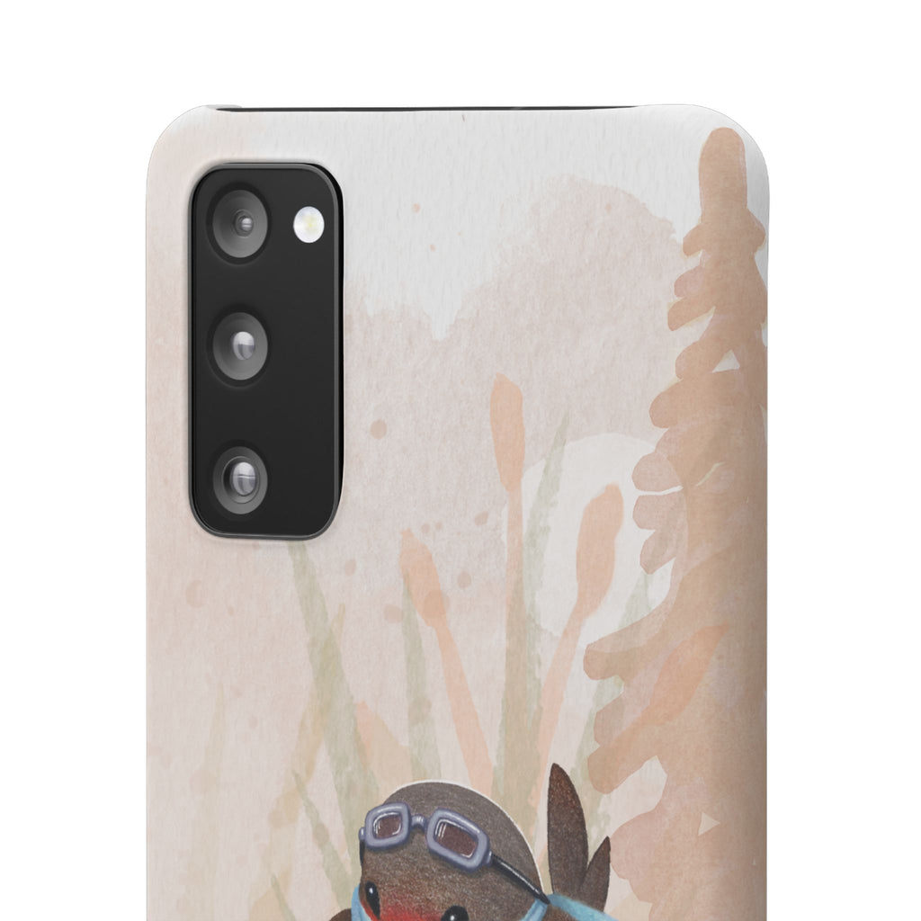 Whimsical Animal Snap Cases, Cute Phone Case, Handmade Bird and Bunny Design, Gift for Animal Lovers, Unique Smartphone Cover