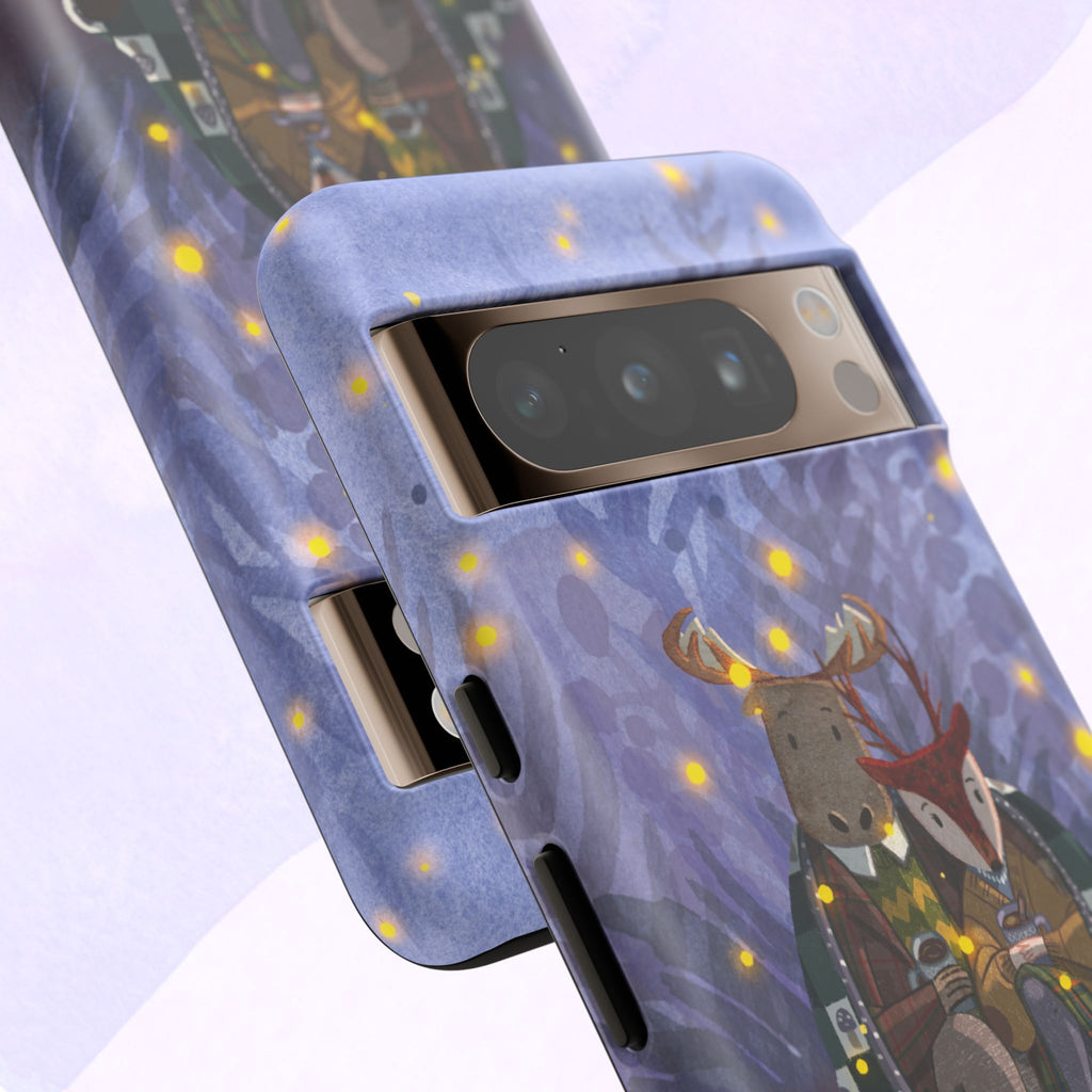 Cozy Couple Phone Case, Cute Animal Lovers Gift, Nature Aesthetic, Perfect for Holidays, Personalized Phone Accessories, Gift for Her