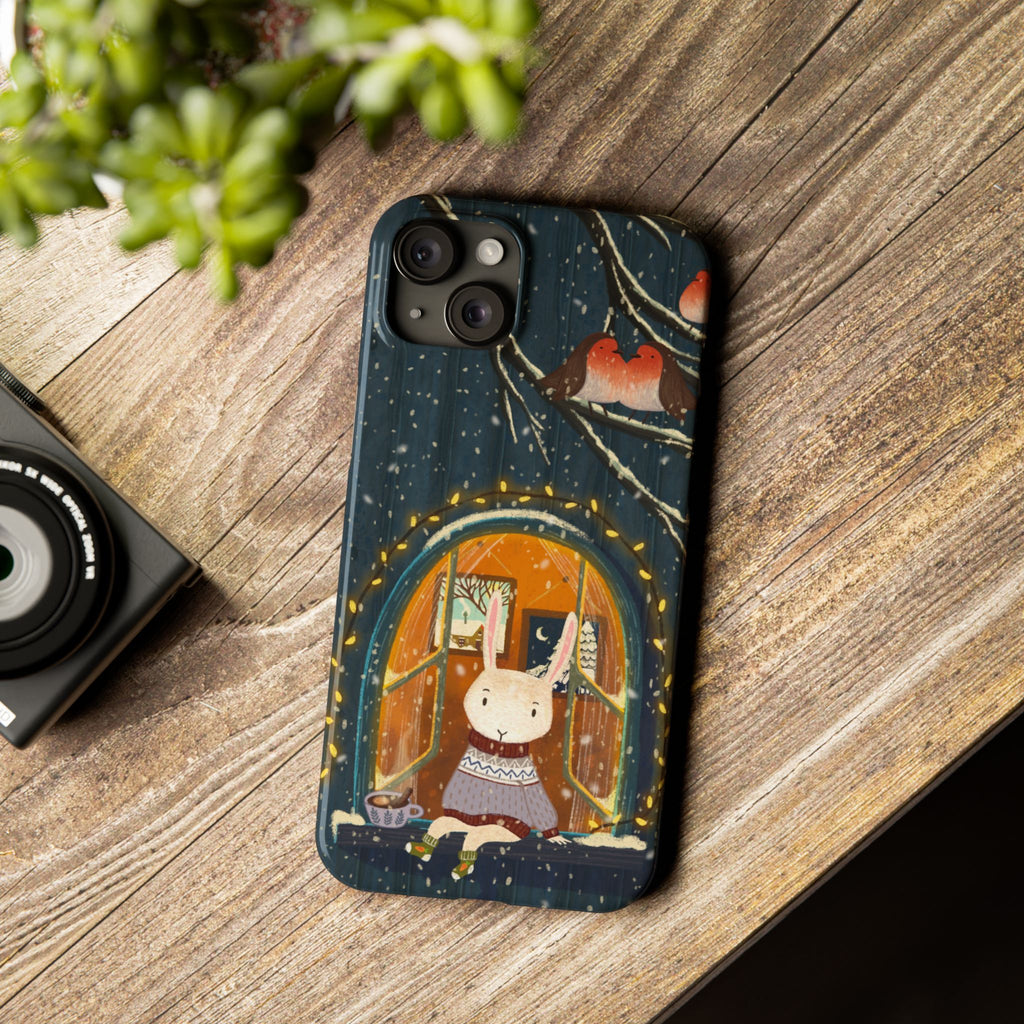 Cozy Animal Phone Case - Whimsical Rabbit Design, Cute Slim Case for Animal Lovers, Perfect Gift for Birthdays, Holidays